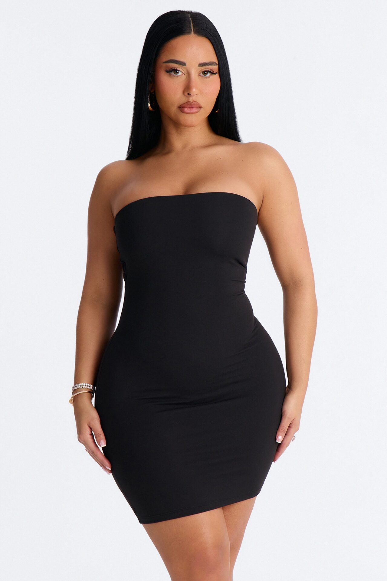 Capri Strapless Double Lined Mini Dress - Black