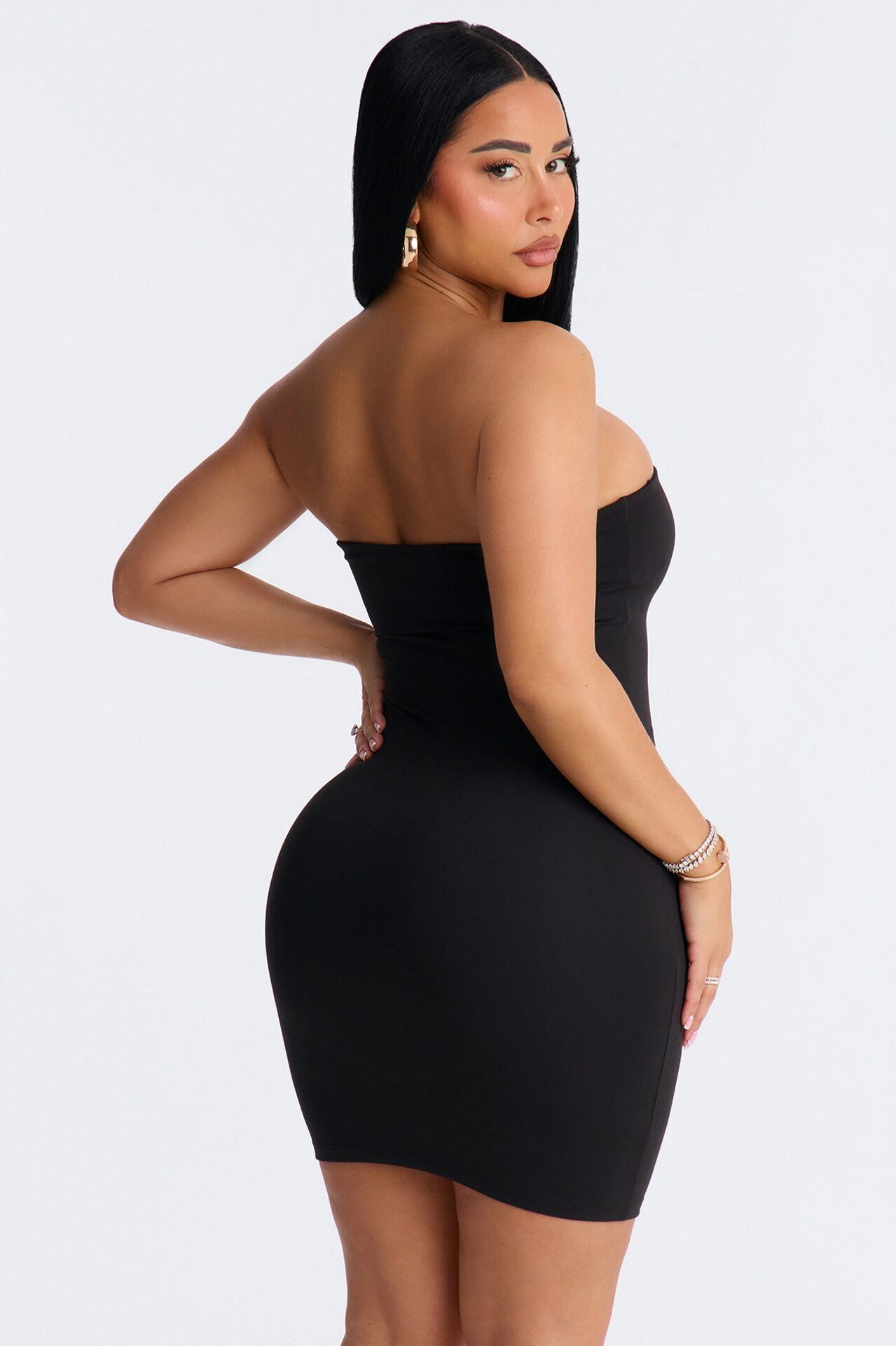 Capri Strapless Double Lined Mini Dress - Black
