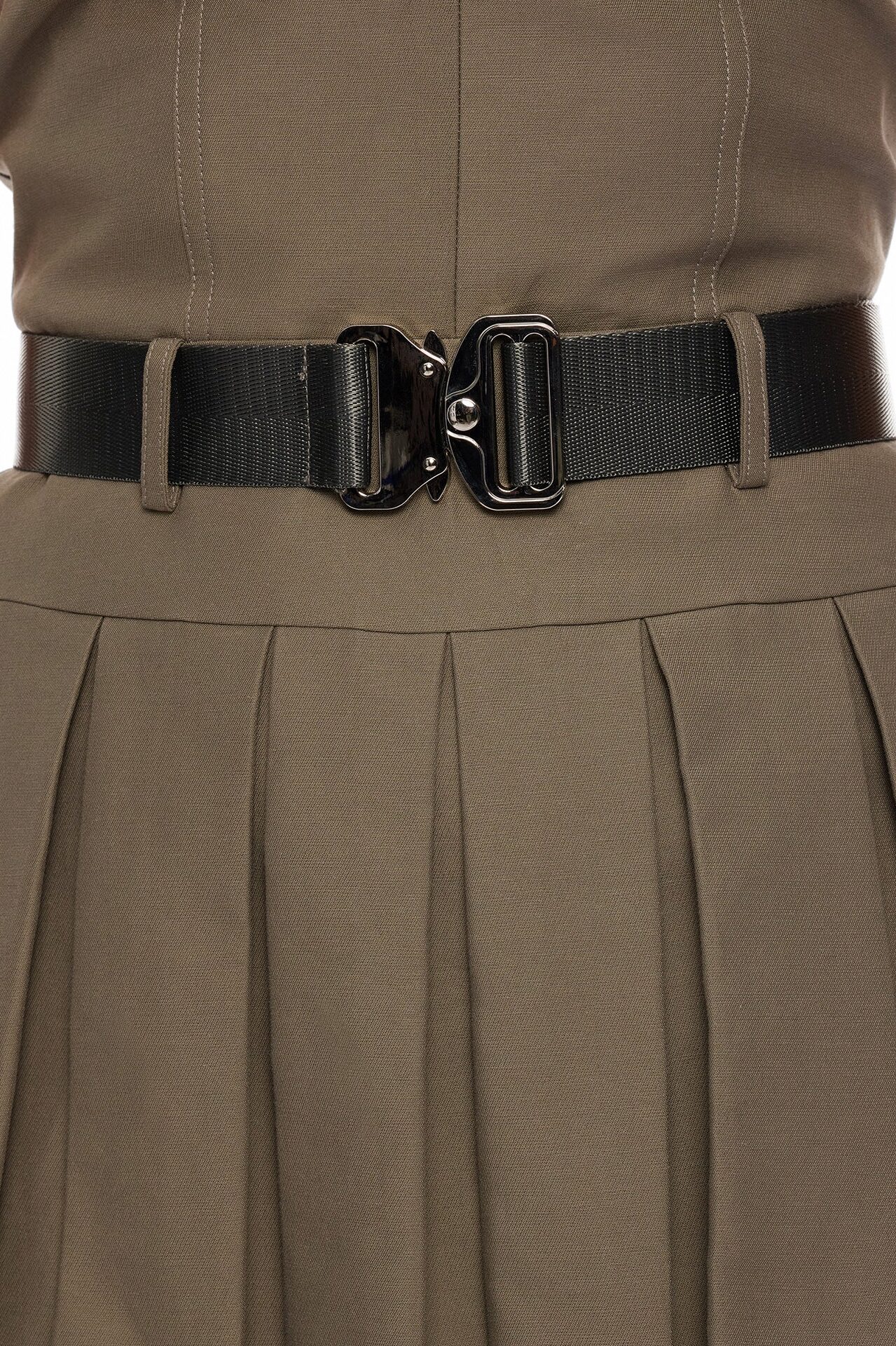 Morgan Belted Cargo Bubble Mini Dress - Olive
