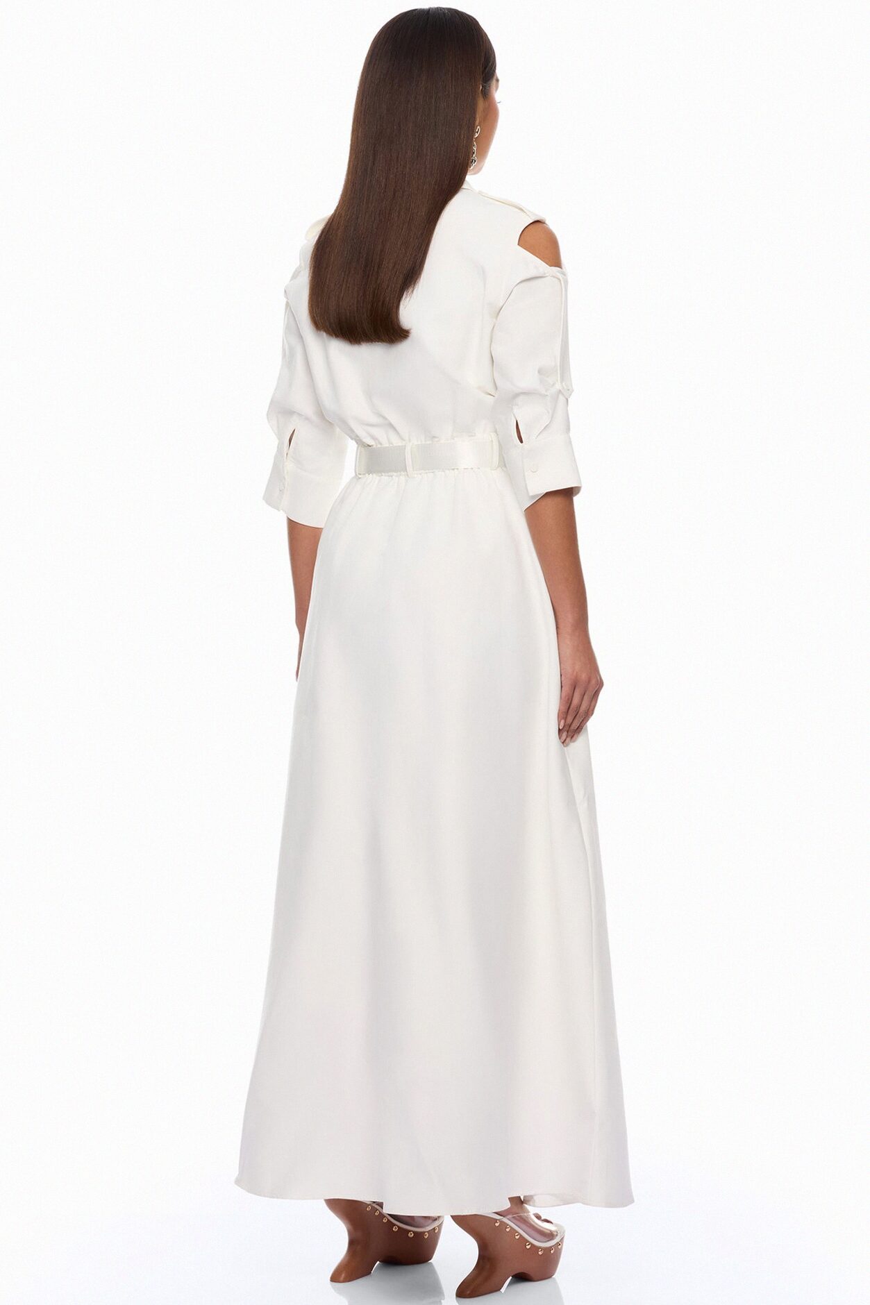 Morgan Cargo Maxi Dress - White