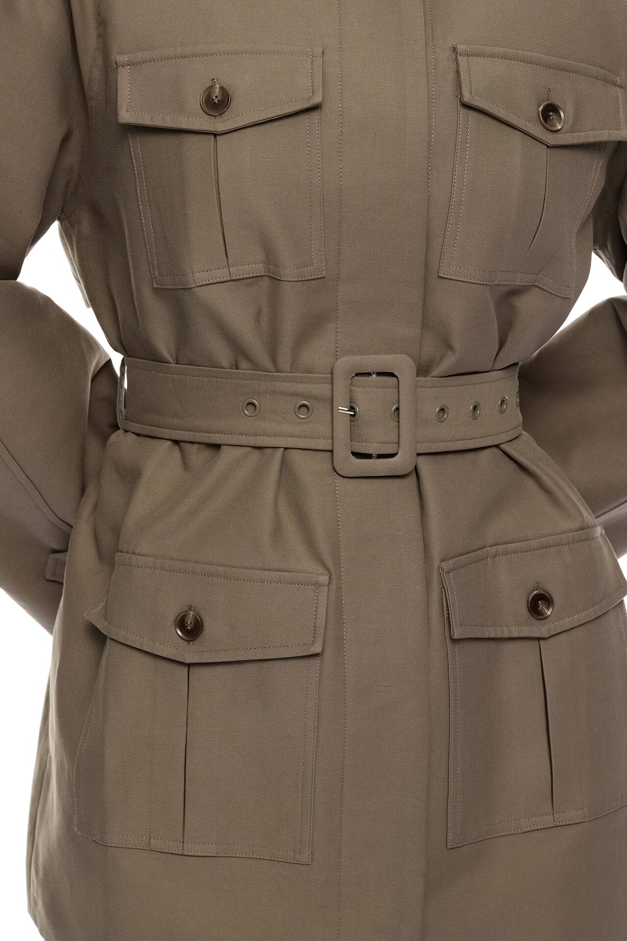 Marcella Belted Jacket - Olive