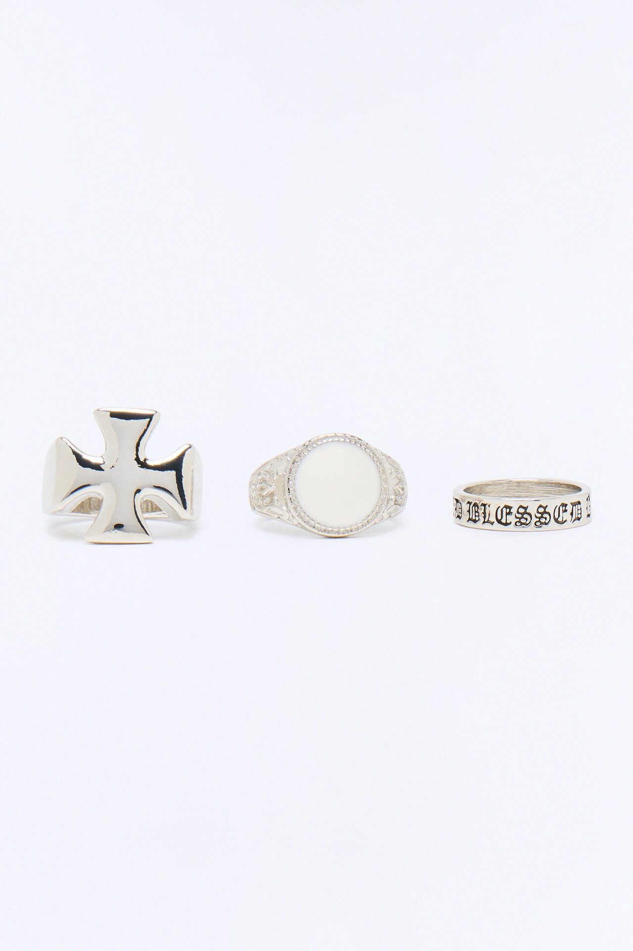 Saint Revolution Multi Size Ring Set - Silver