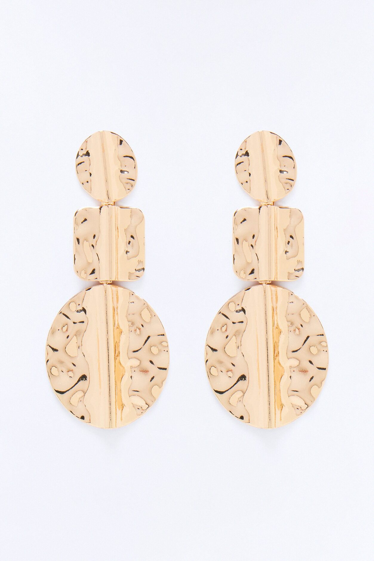 Bali Is Calling Textured Drop Earrings - Gold