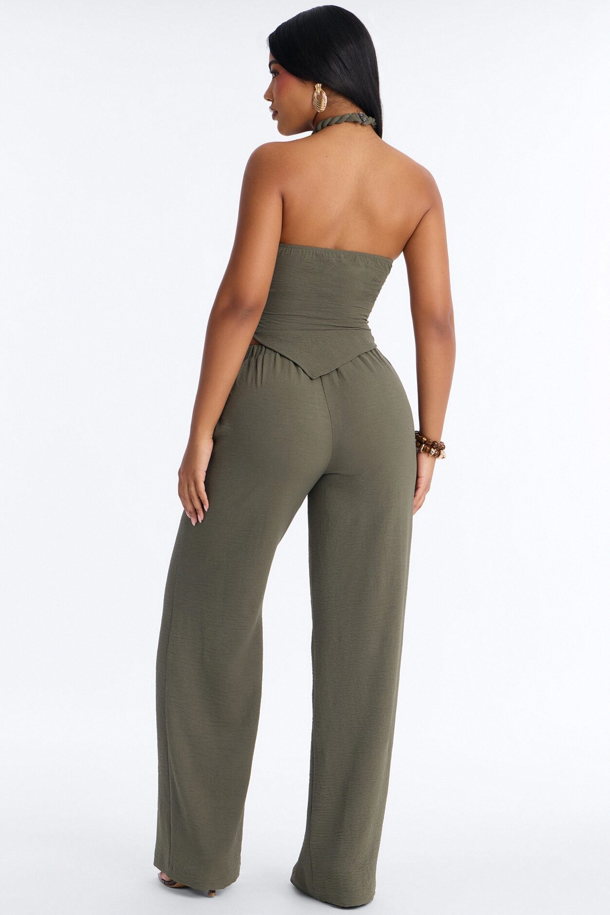 Mariana Halter Pant Set - Olive