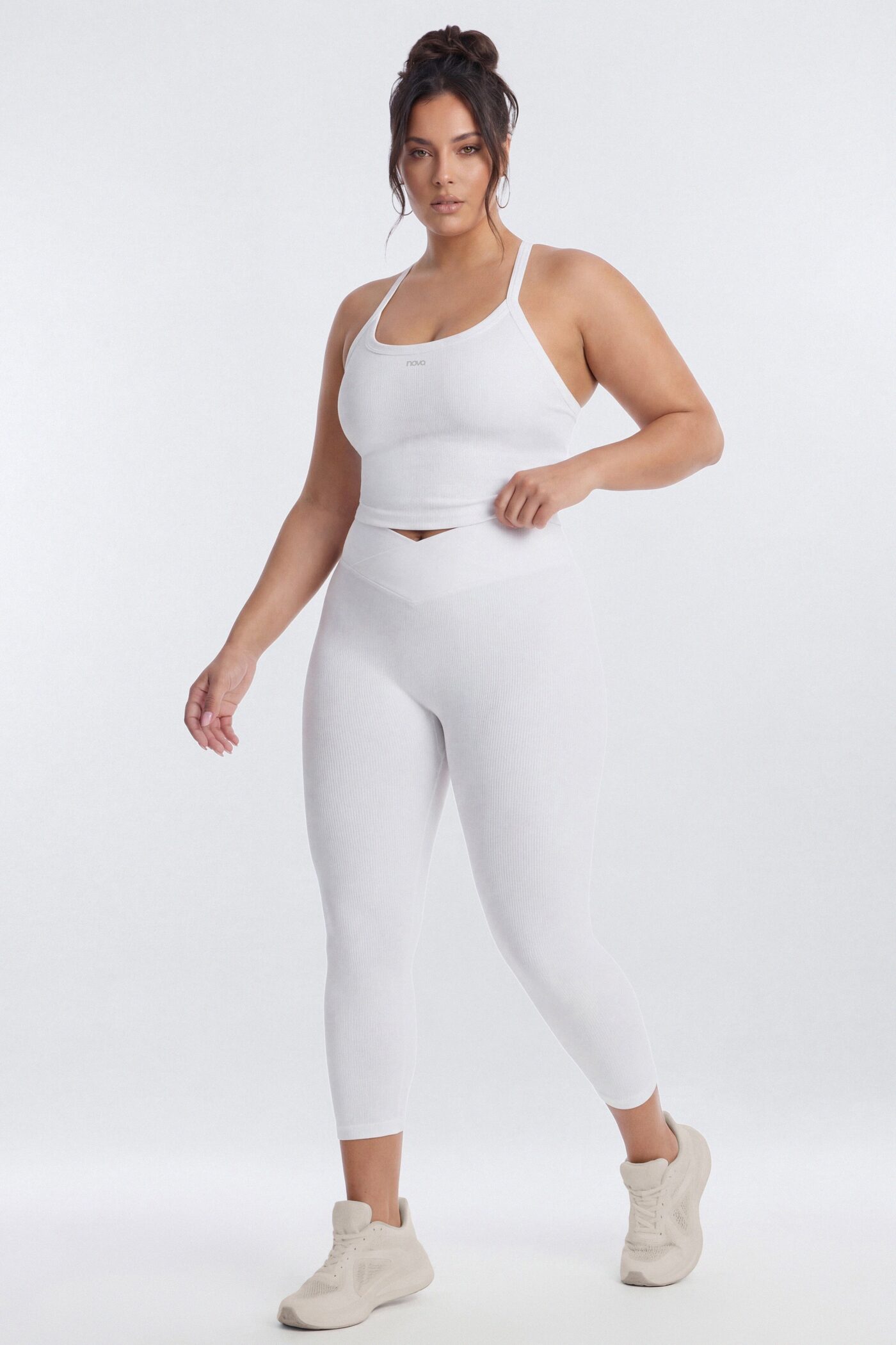 SeamlessLift™ Y Back Sports Top - Bright White