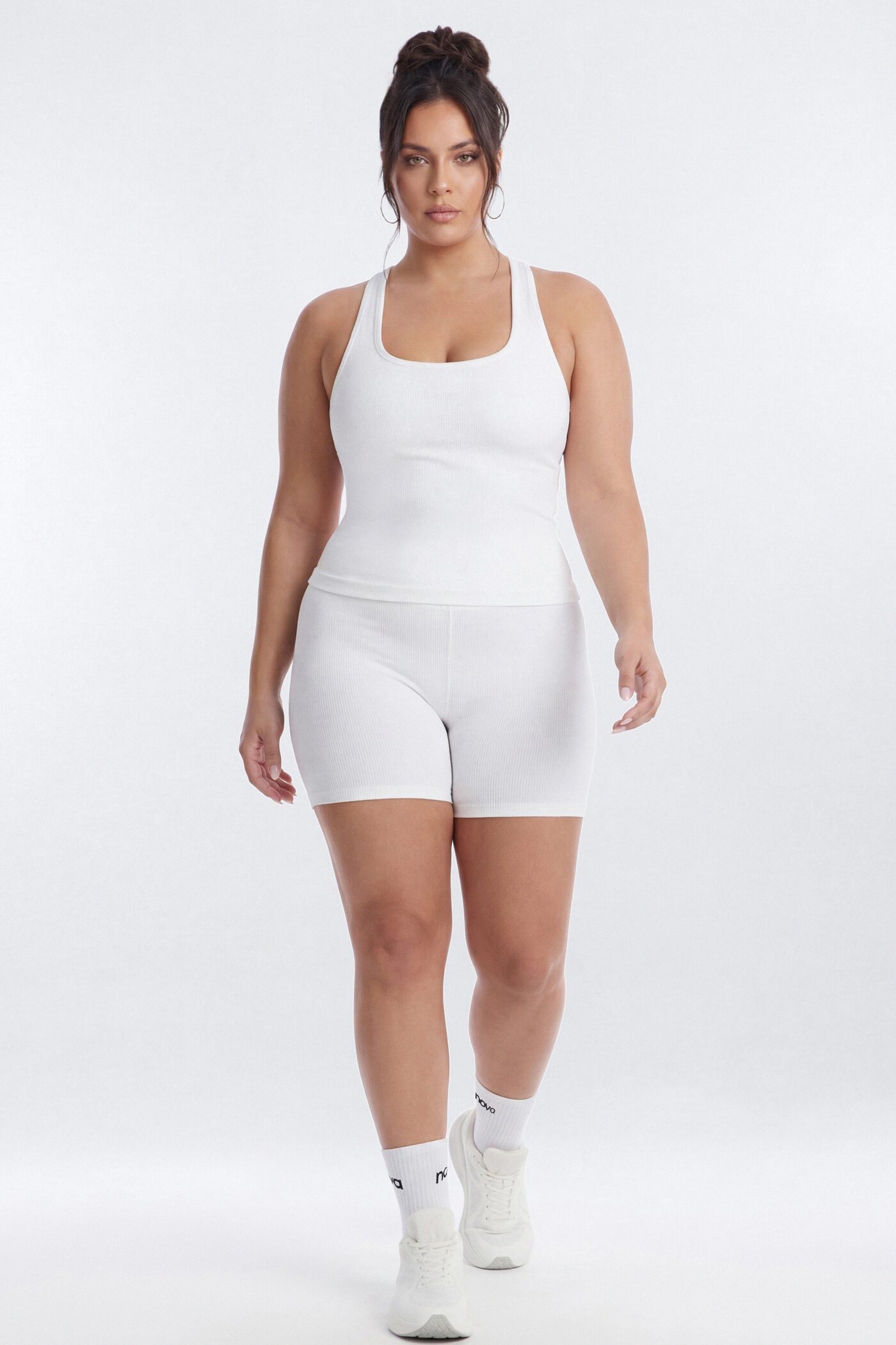 SeamlessLift™ Scoop Neck Racerback Active Tank - Bright White