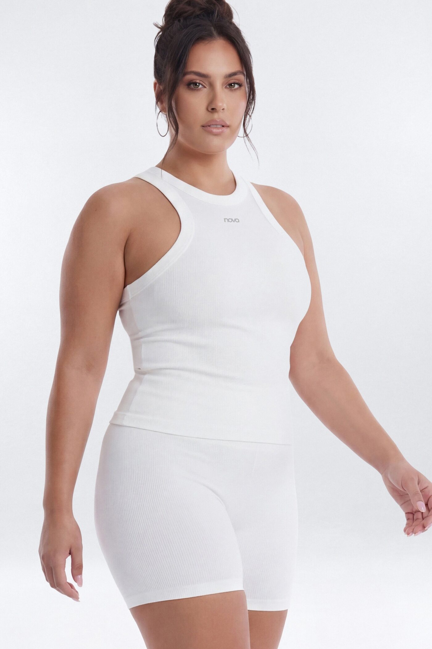 SeamlessLift™ Active Double Racer Tank - Bright White
