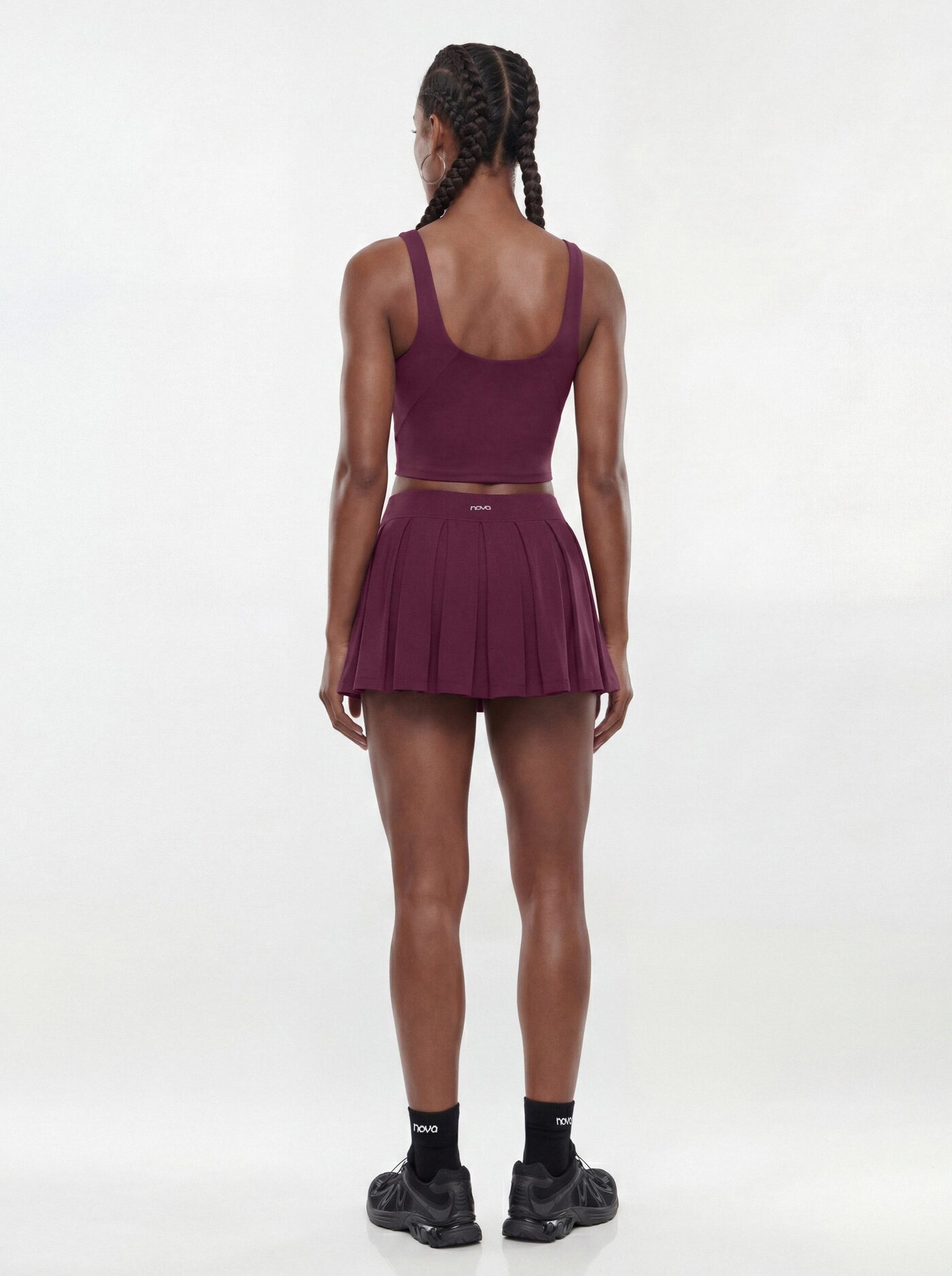ProStretch™ Pleated Mini Skort - Merlot