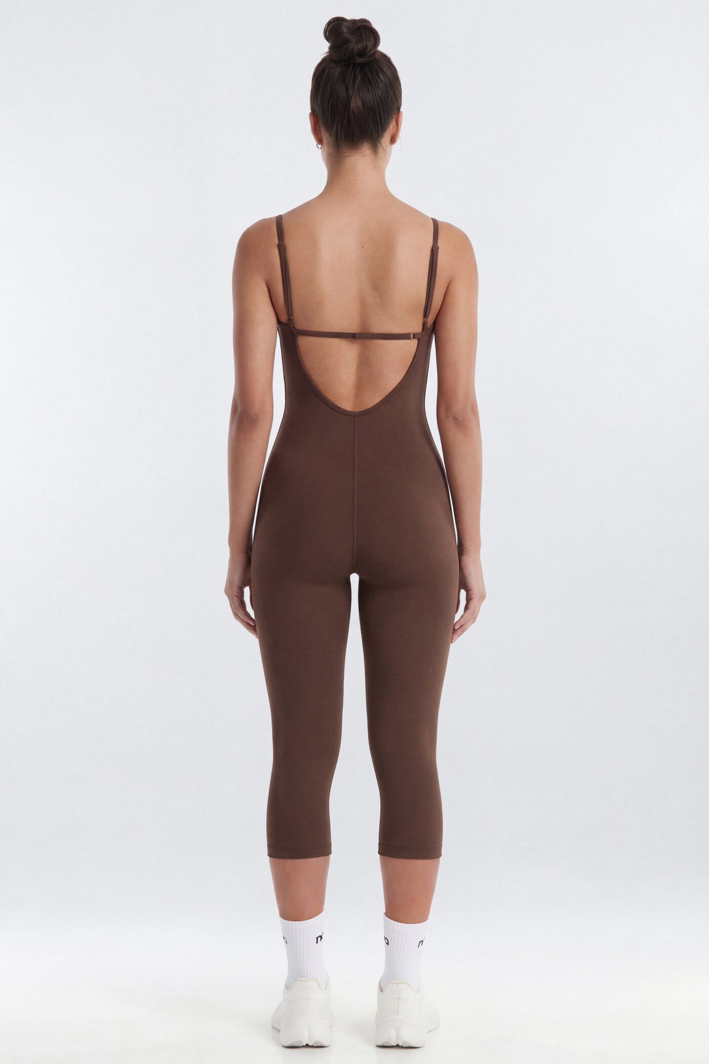 CloudForm™ 17″ Low Back Capri Jumpsuit - Brown
