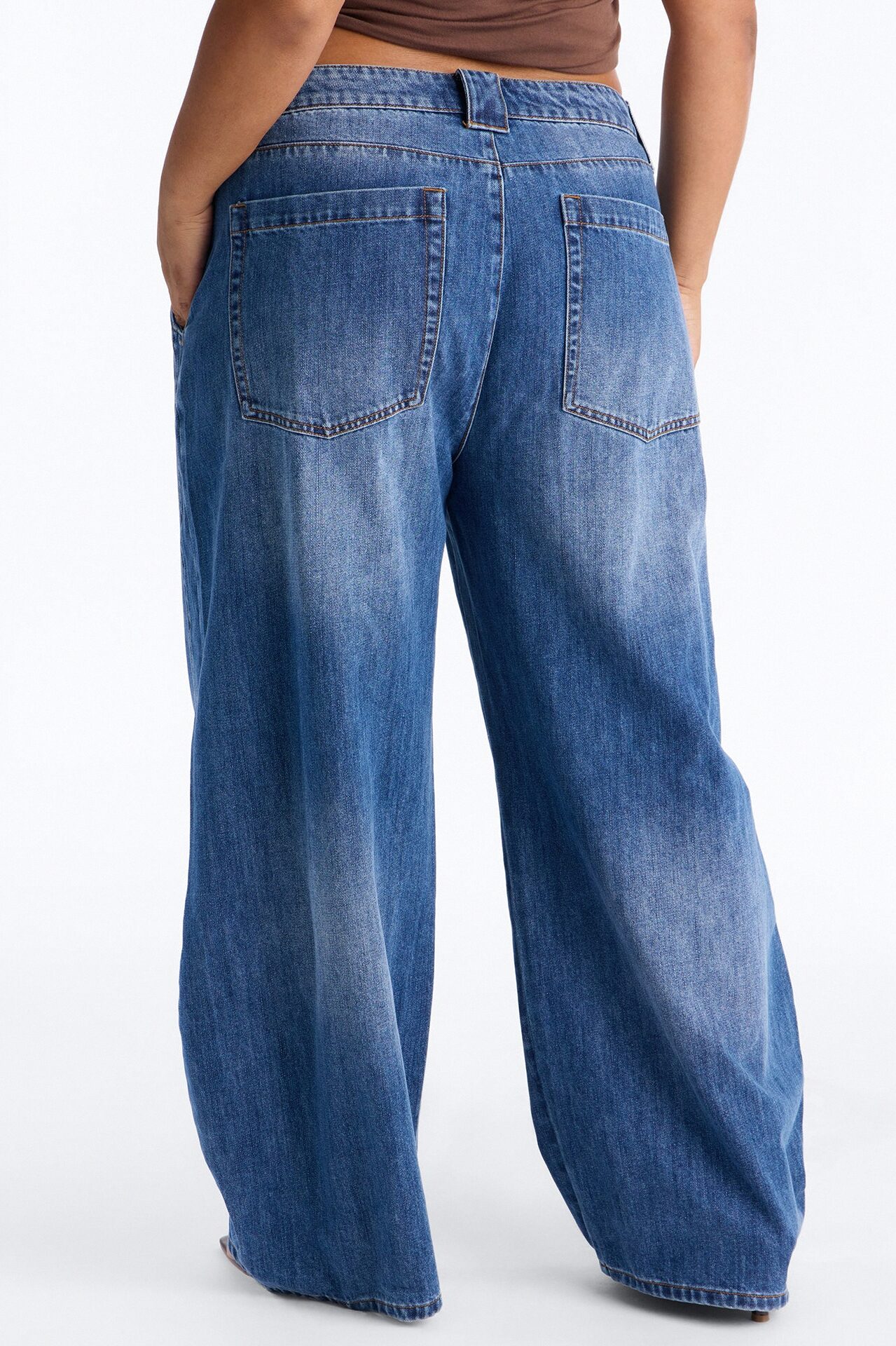 Torrance Loose Fit Stretch Barrel Jeans - Dark Wash