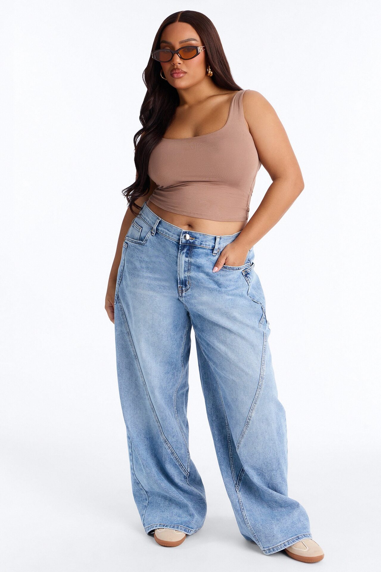 Taking Space Baggy Jeans - Light Wash