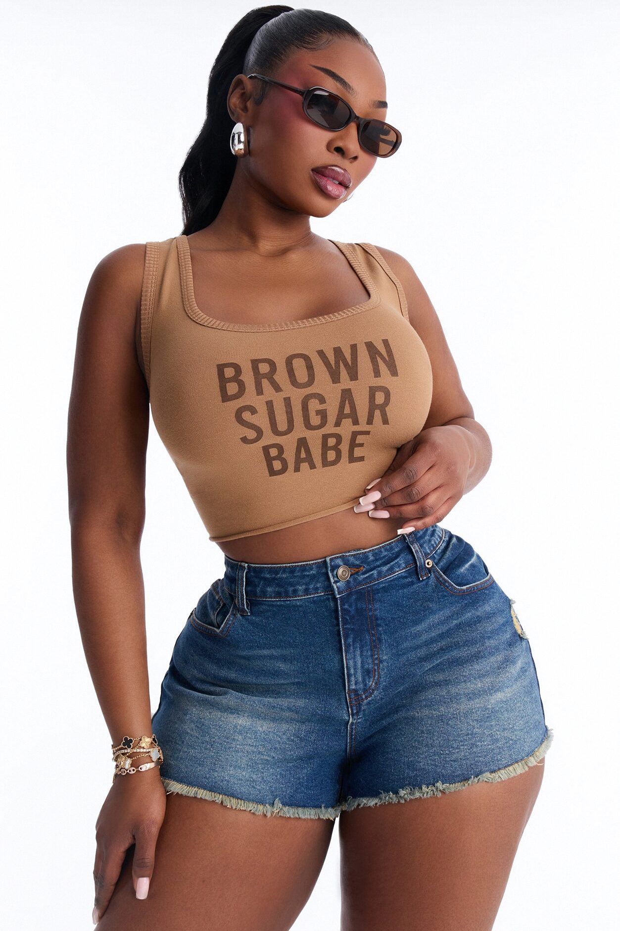 Brown Sugar Babe Tank Top - Brown