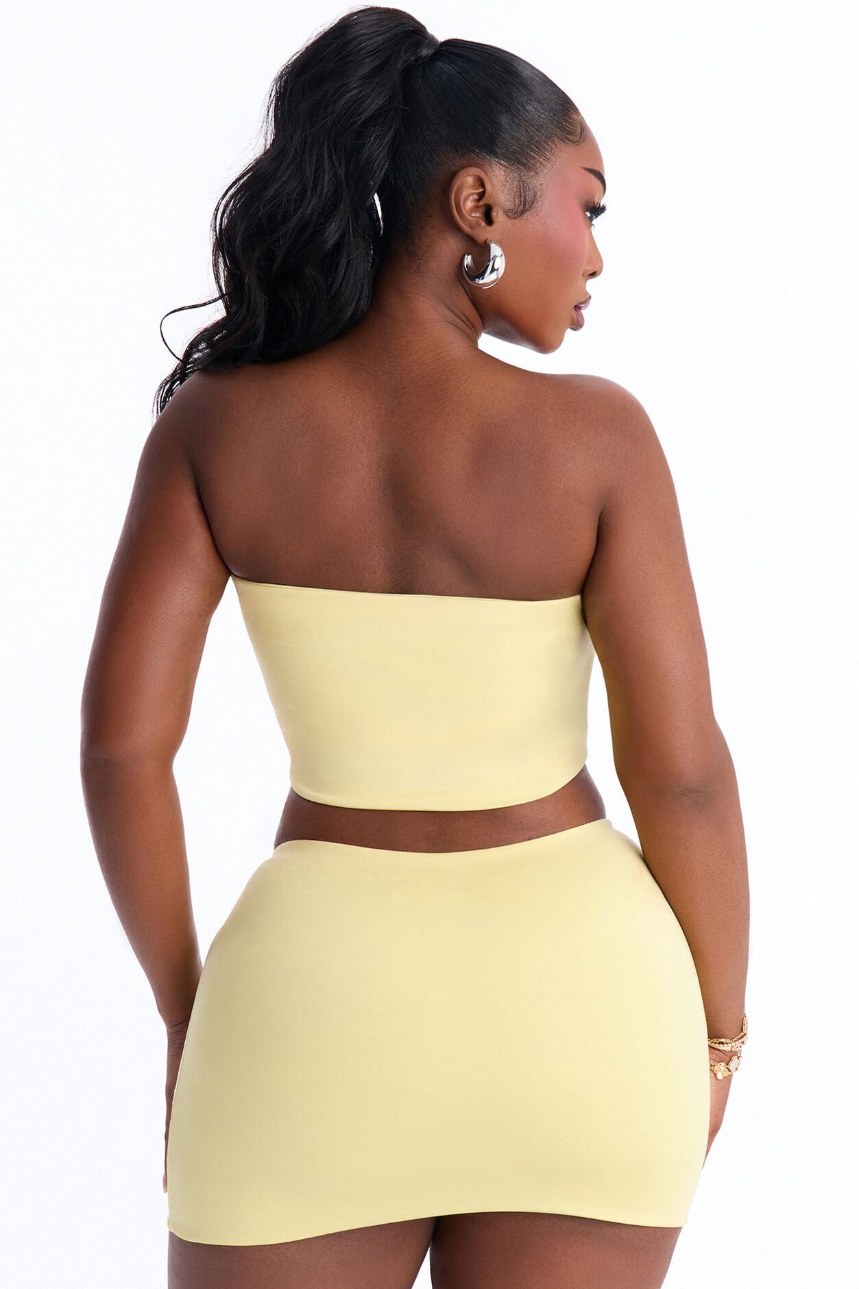 Contour Double Lined Tube Top - Yellow