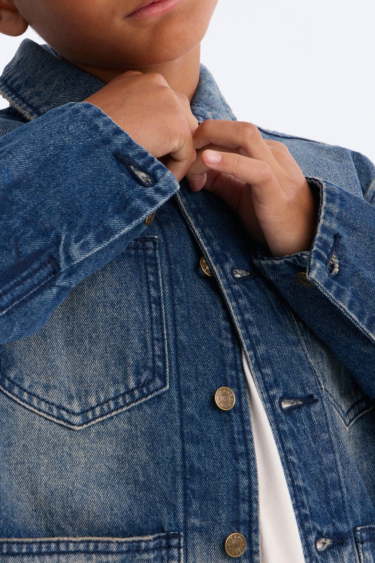 Mini Utility Street Ops Denim Jacket - Dark Wash