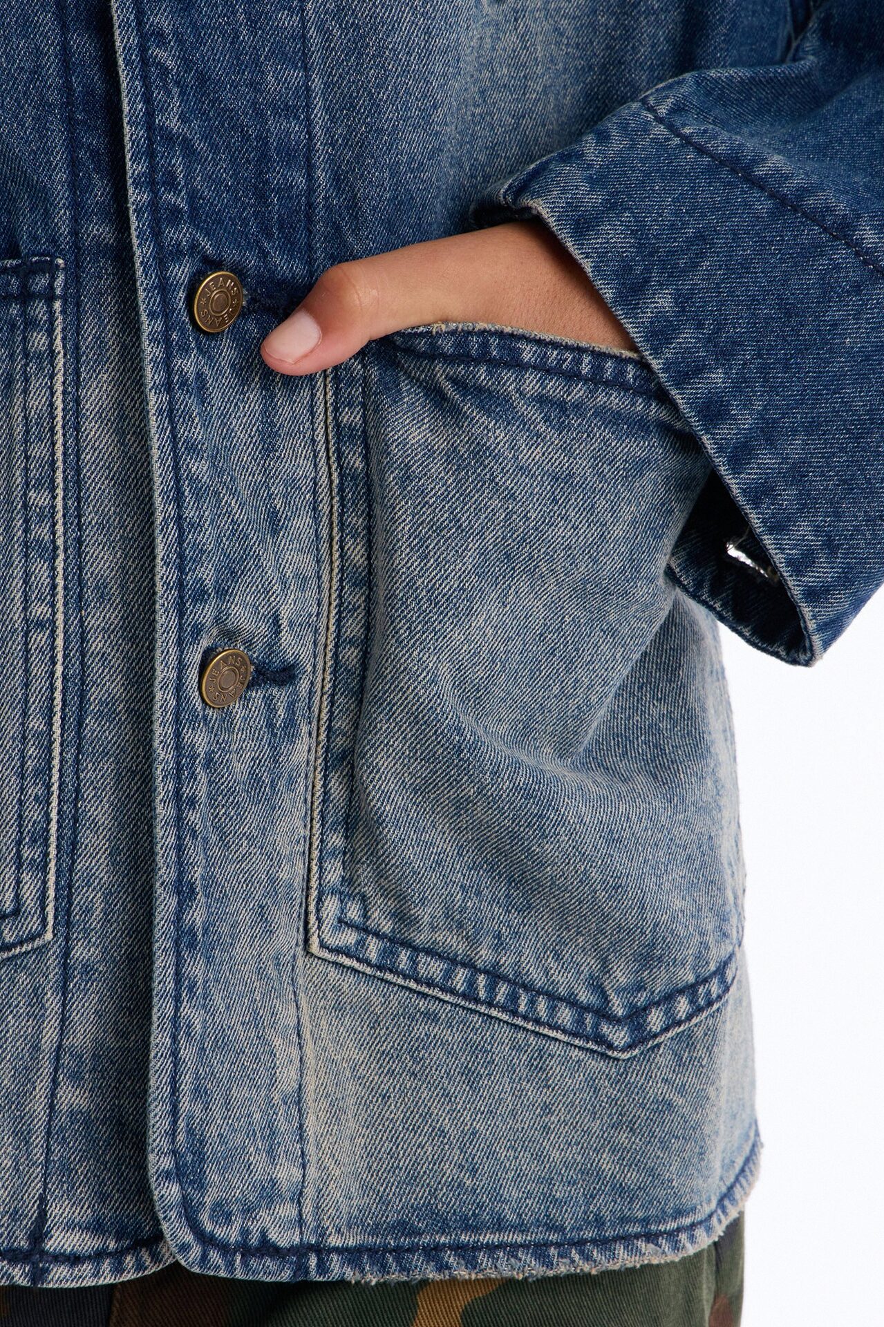 Mini Utility Street Ops Denim Jacket - Dark Wash