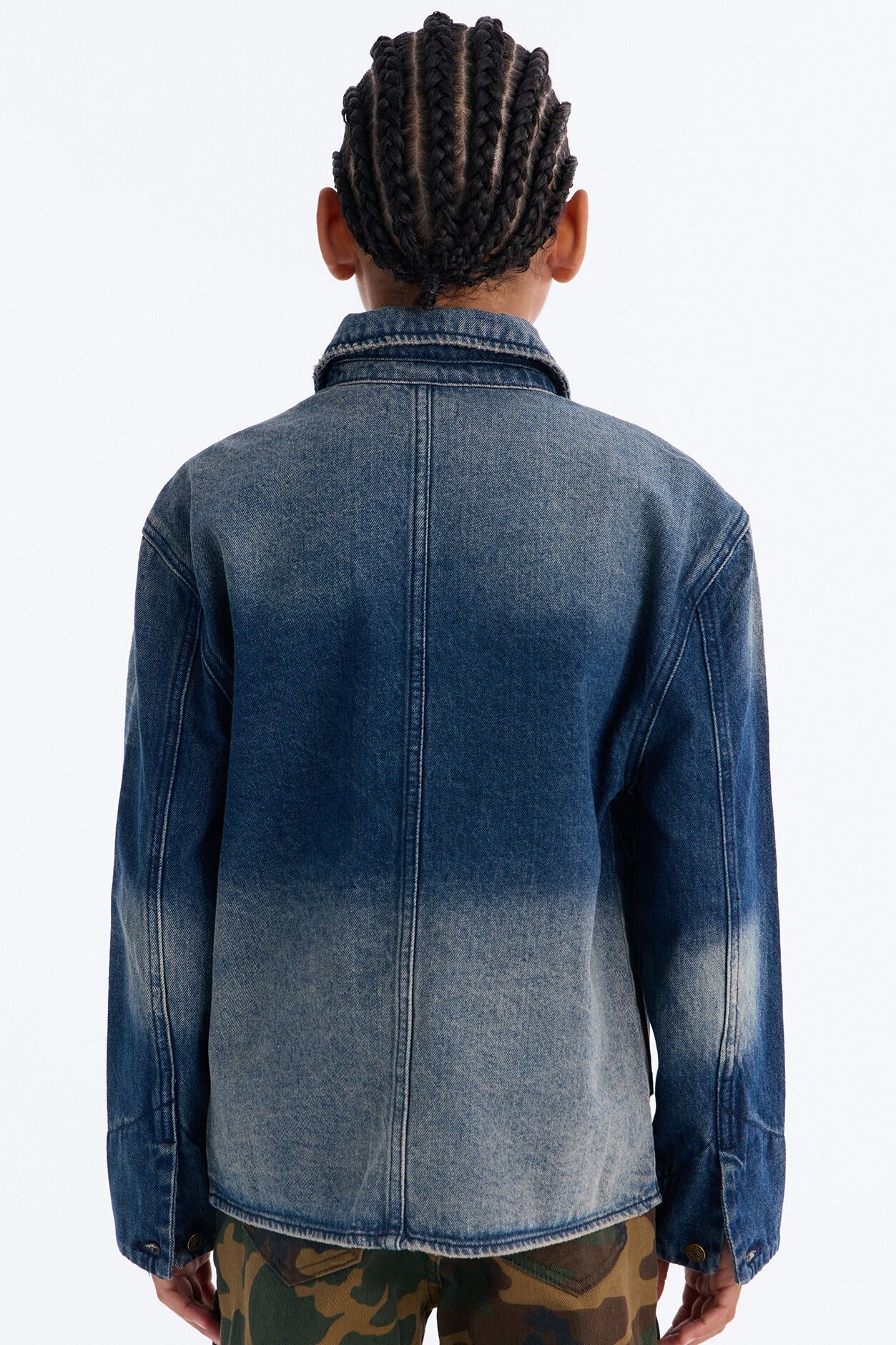 Mini Utility Street Ops Denim Jacket - Dark Wash