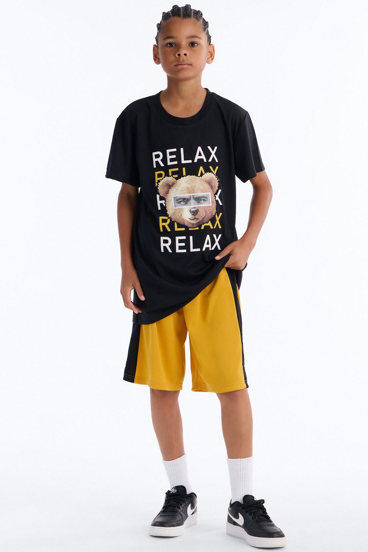 Mini Relax Short Set - Black/combo