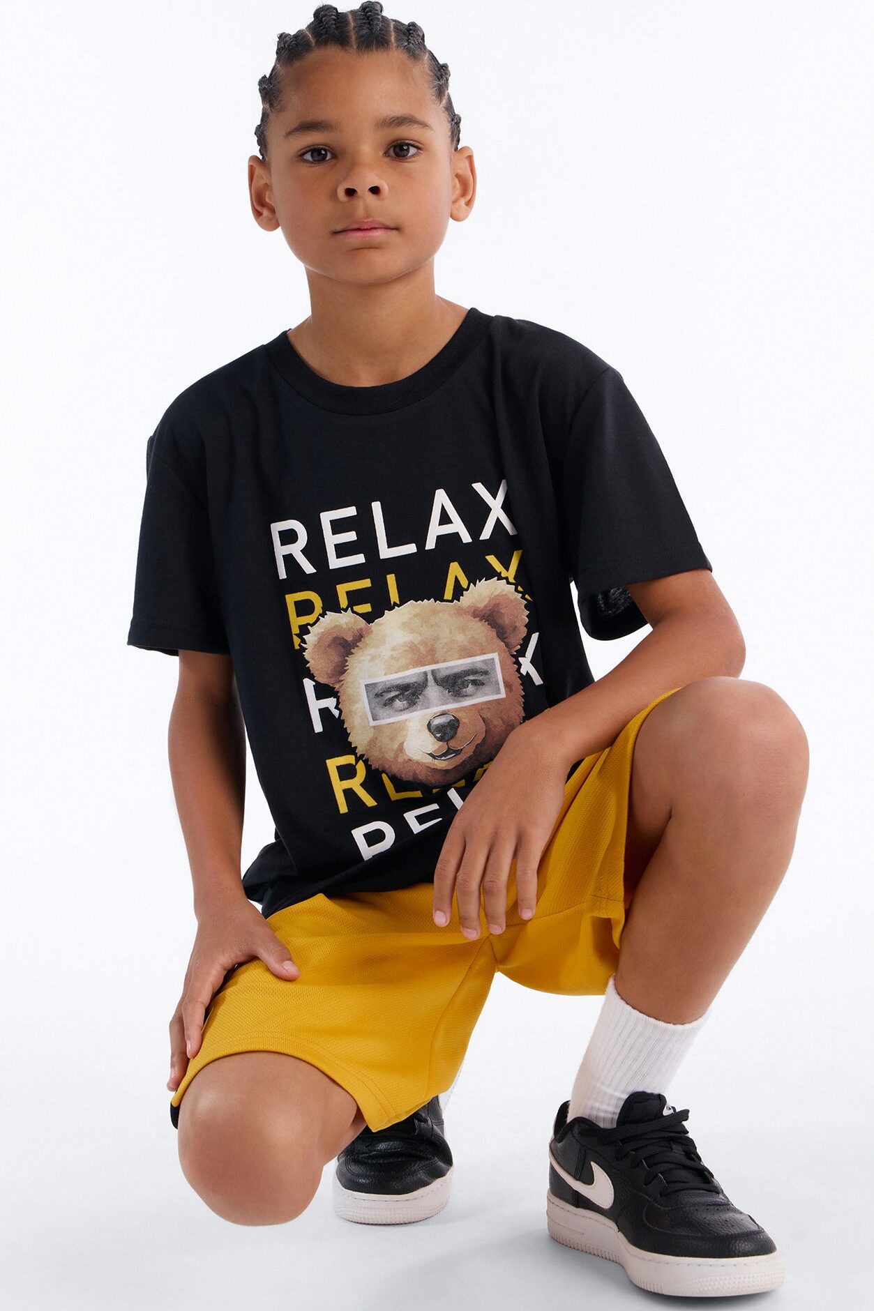 Mini Relax Short Set - Black/combo