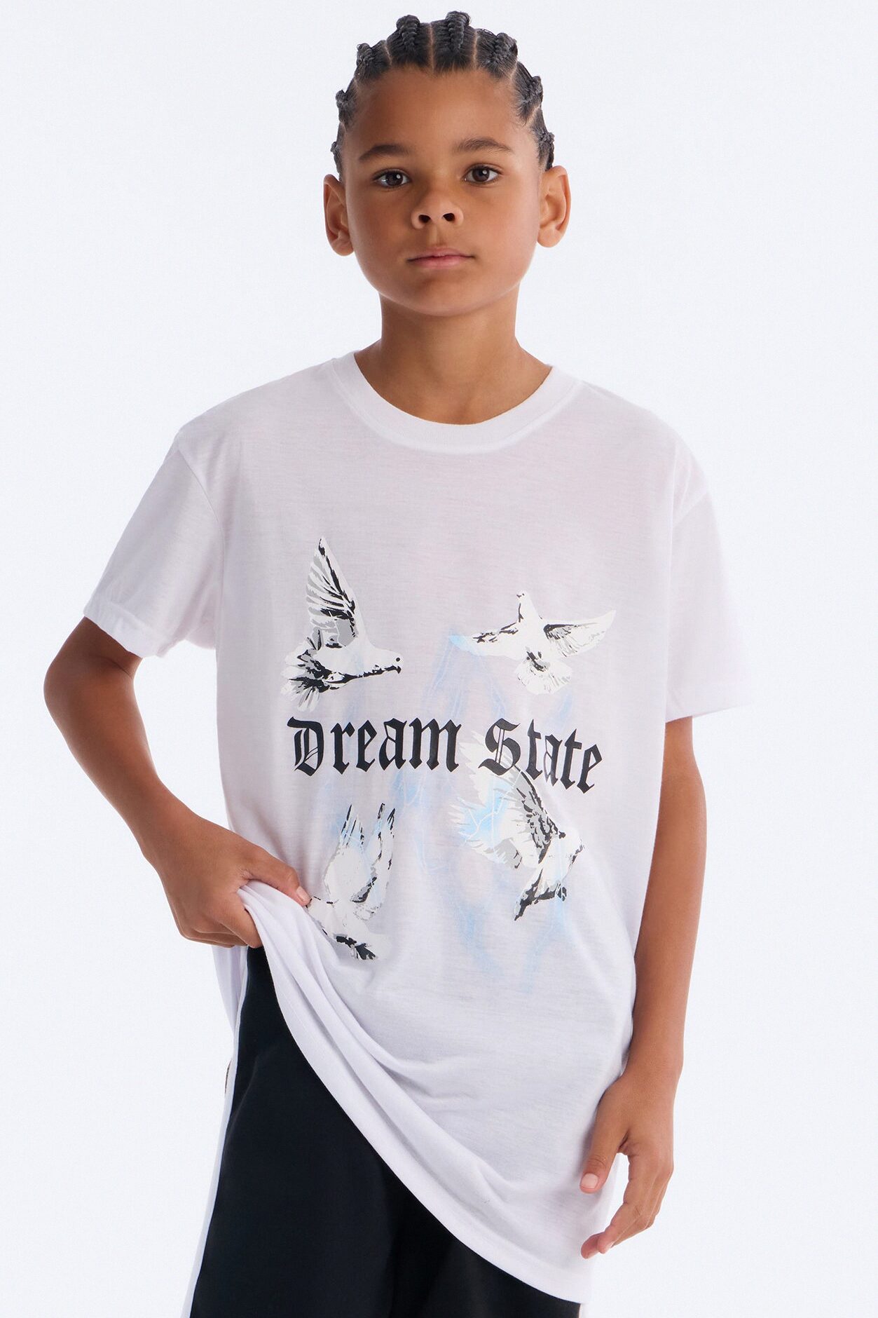 Mini Dream State Short Set - White/Black