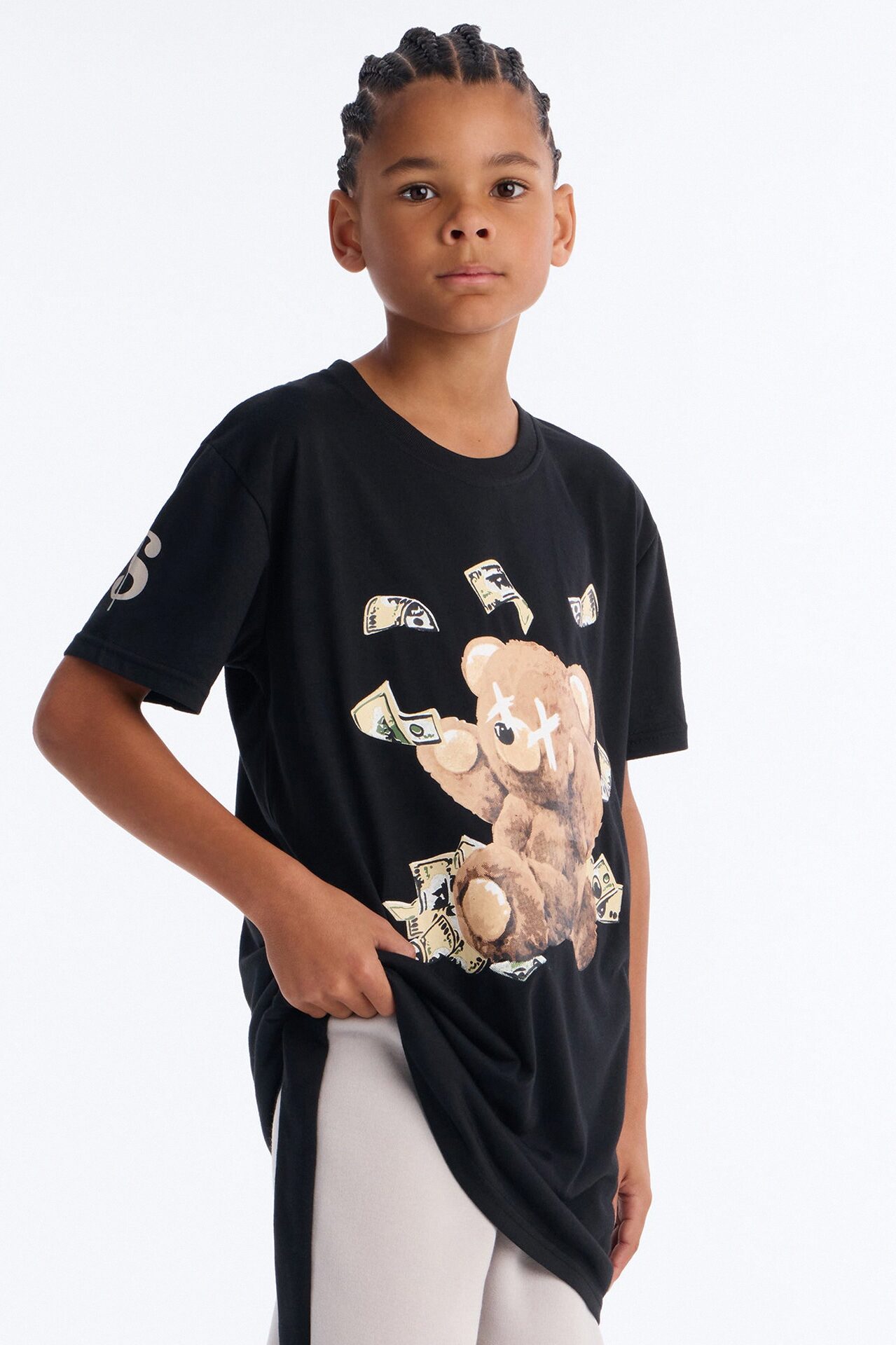 Mini Make It Rain Short Set - Black/Grey