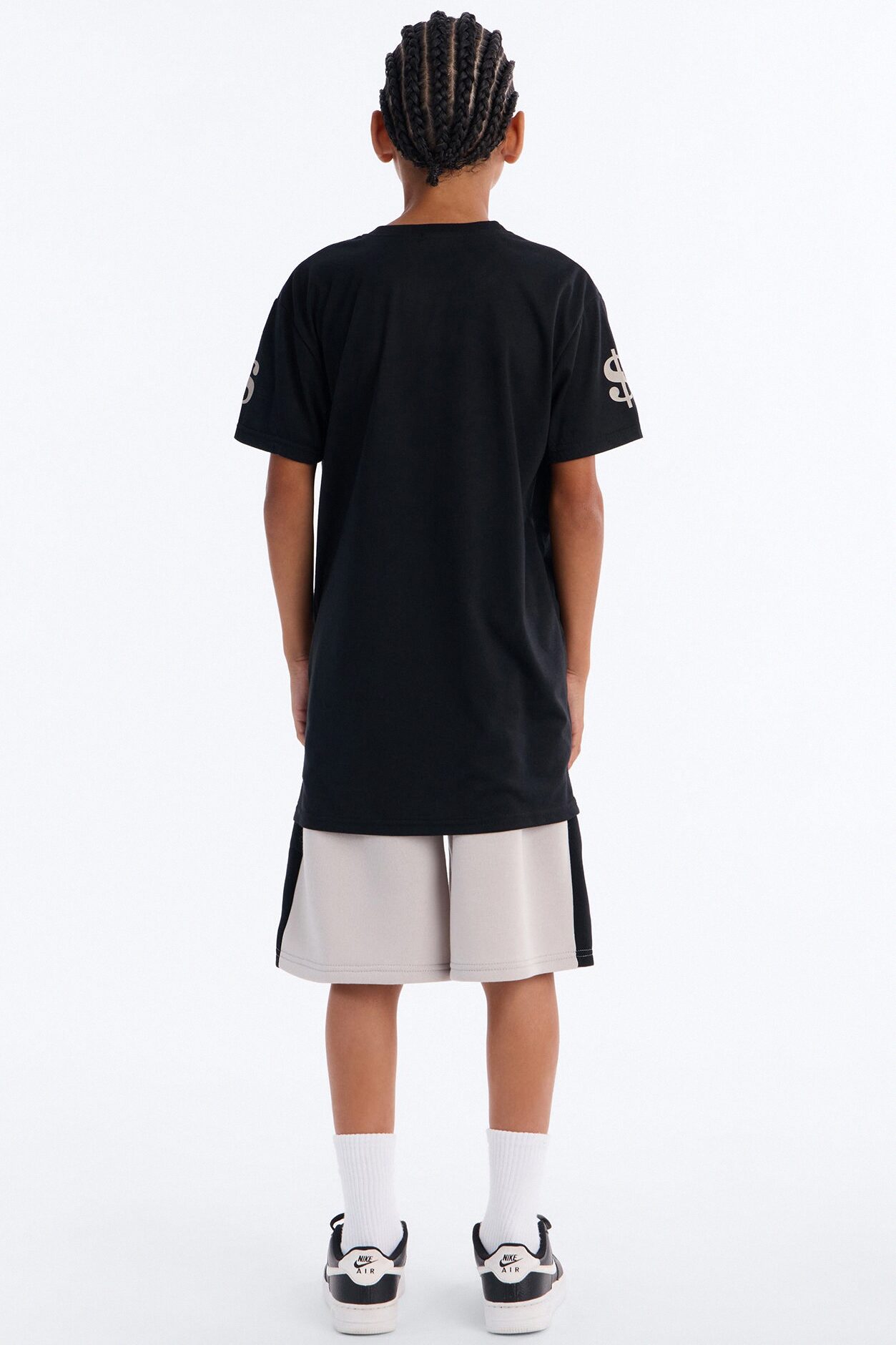 Mini Make It Rain Short Set - Black/Grey
