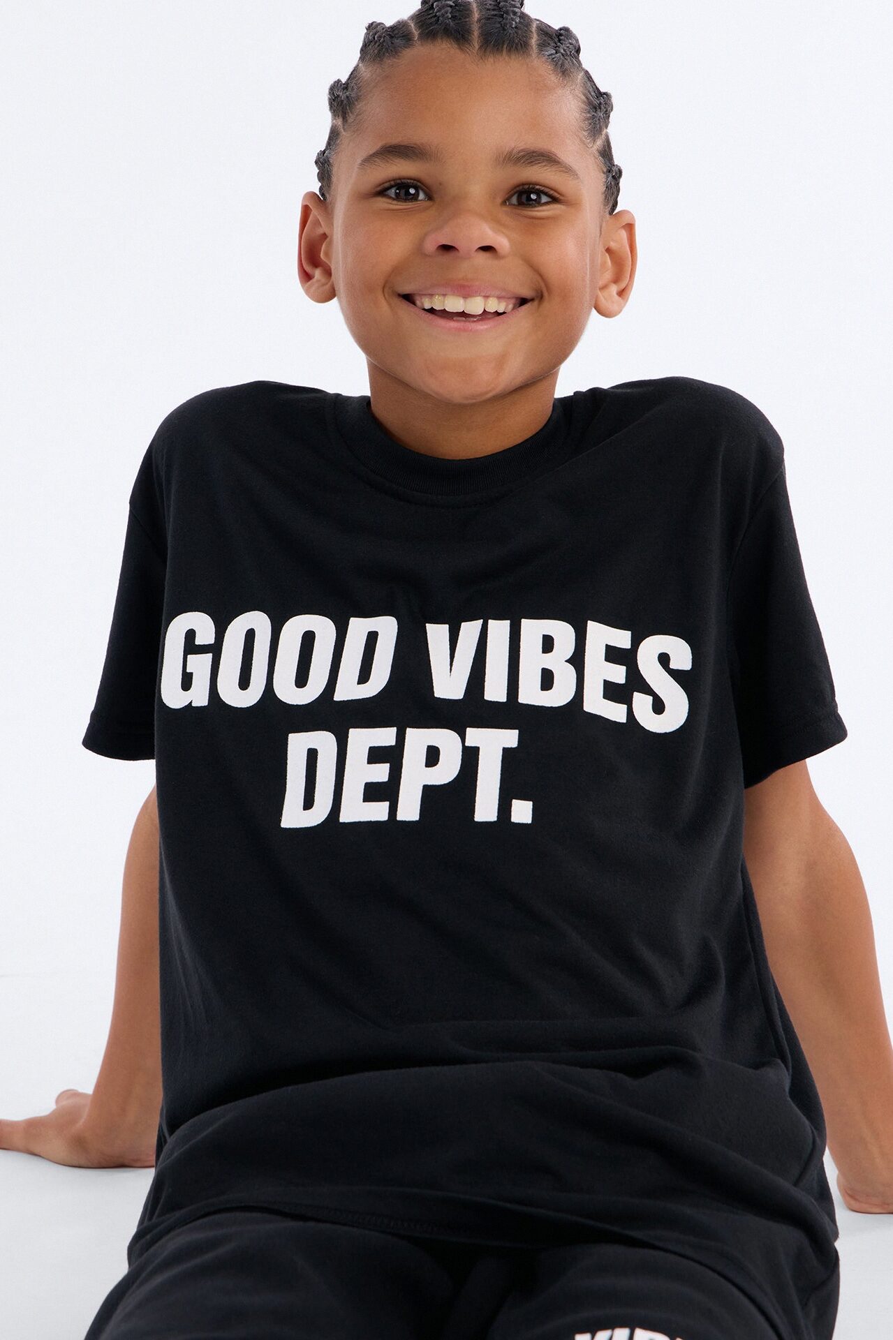 Mini Good Vibes Dept. Short Set - Black