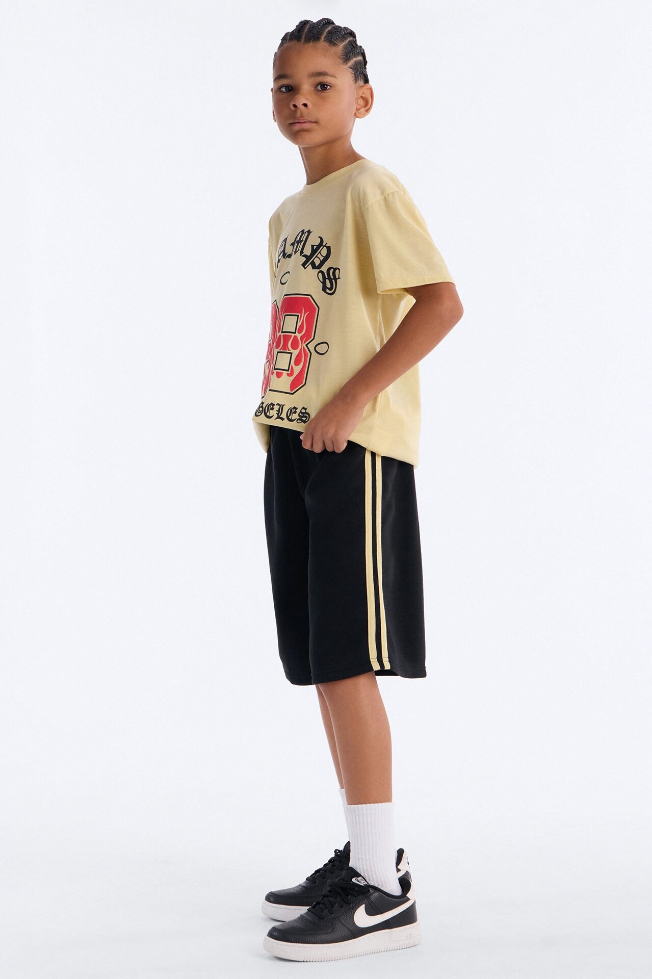 Mini Champs Los Angeles 88 Short Set - Sand/combo