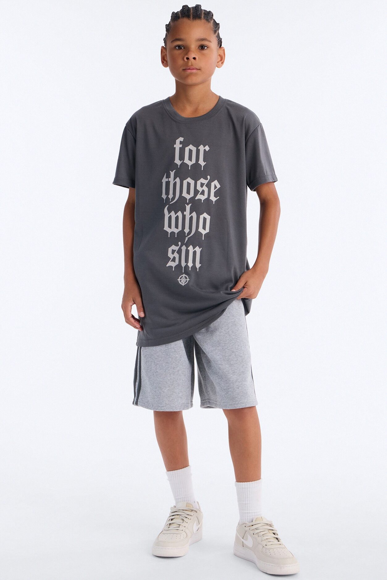 Mini For Those Who Sin Short Set - Grey