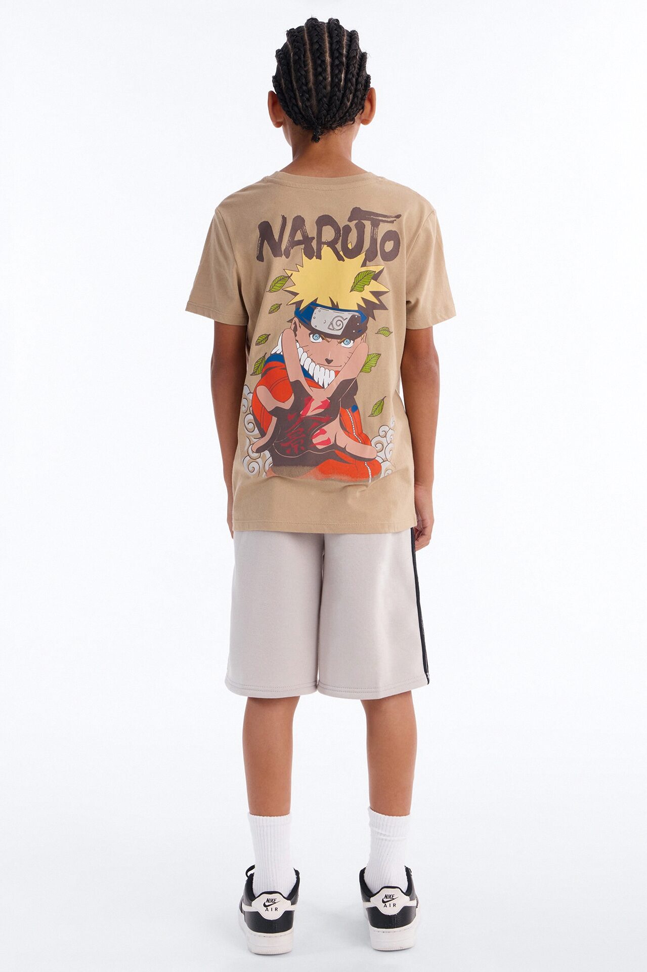 Mini Naruto Short Sleeve Front/Back Tee - Mocha