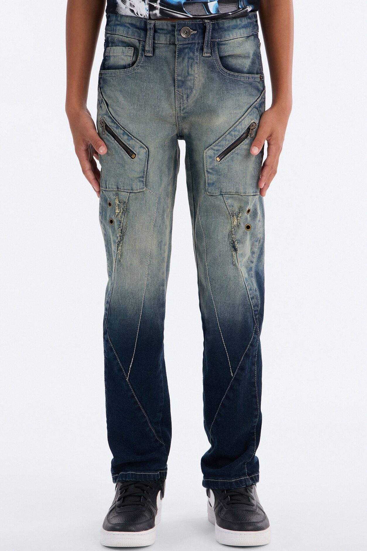 Mini Just Let Me Know Jeans - Stone Blue Wash