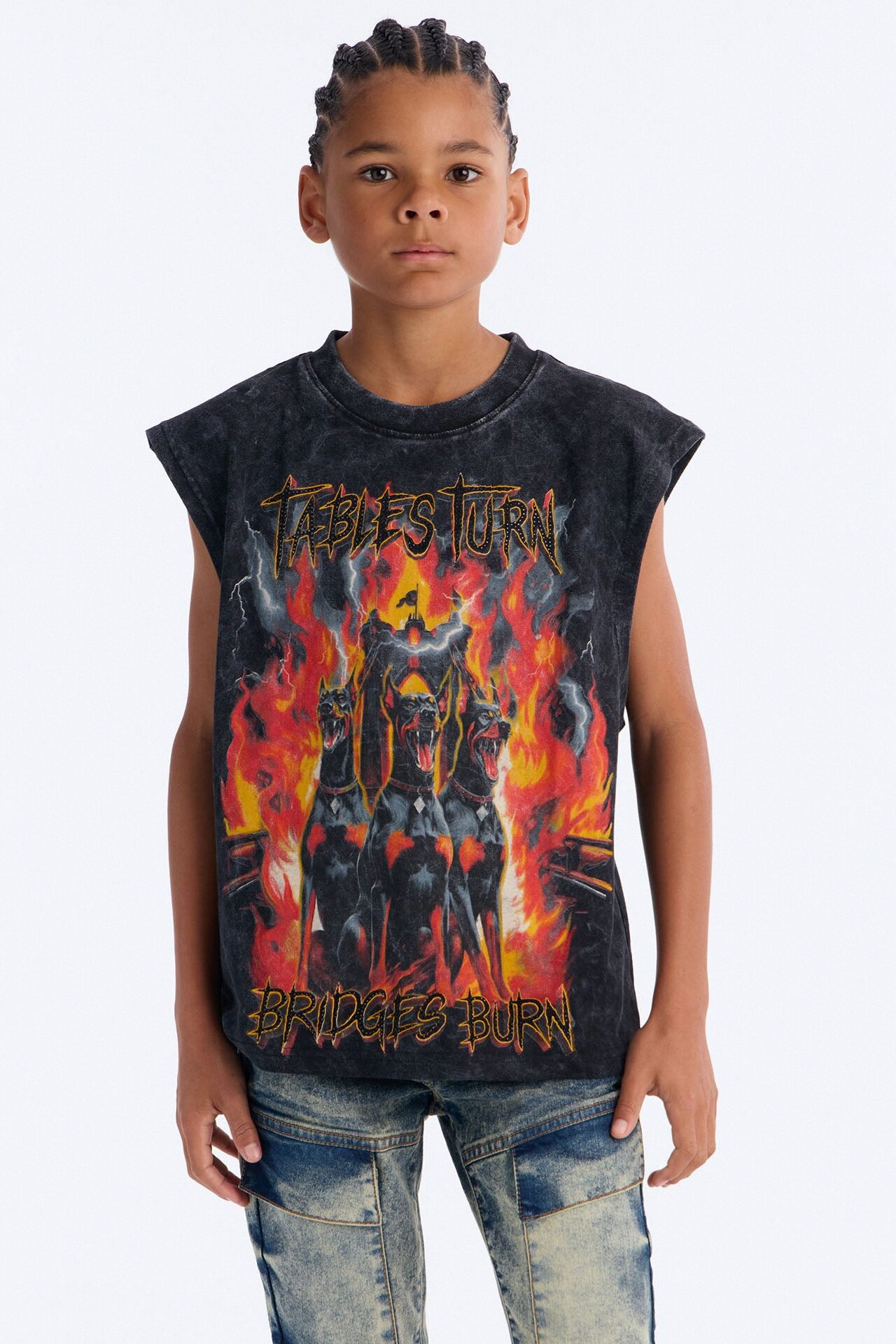 Mini Bridges Burn Muscle Tee - Black