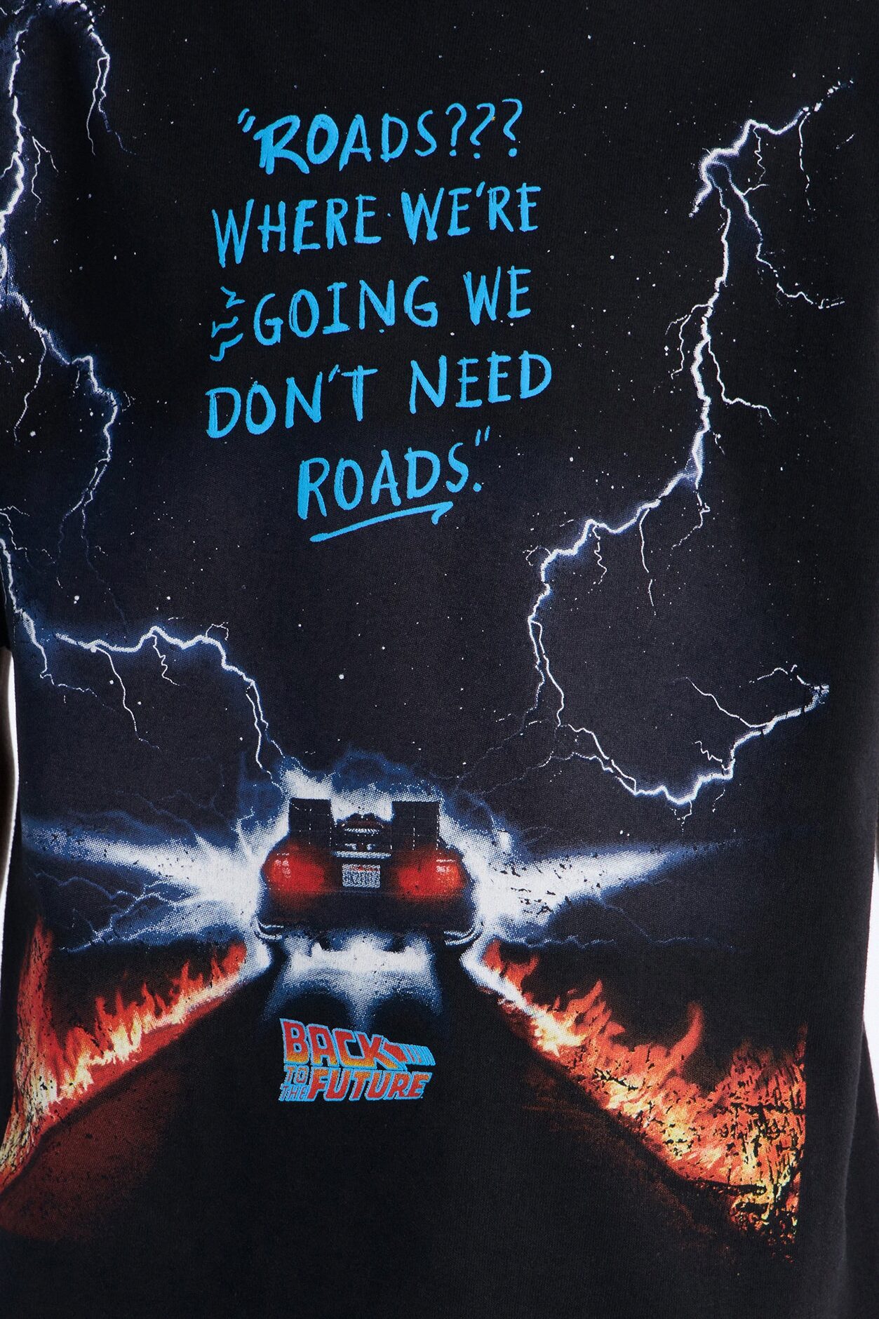 Mini Back To The Future Roads Oversized Short Sleeve Tee - Black