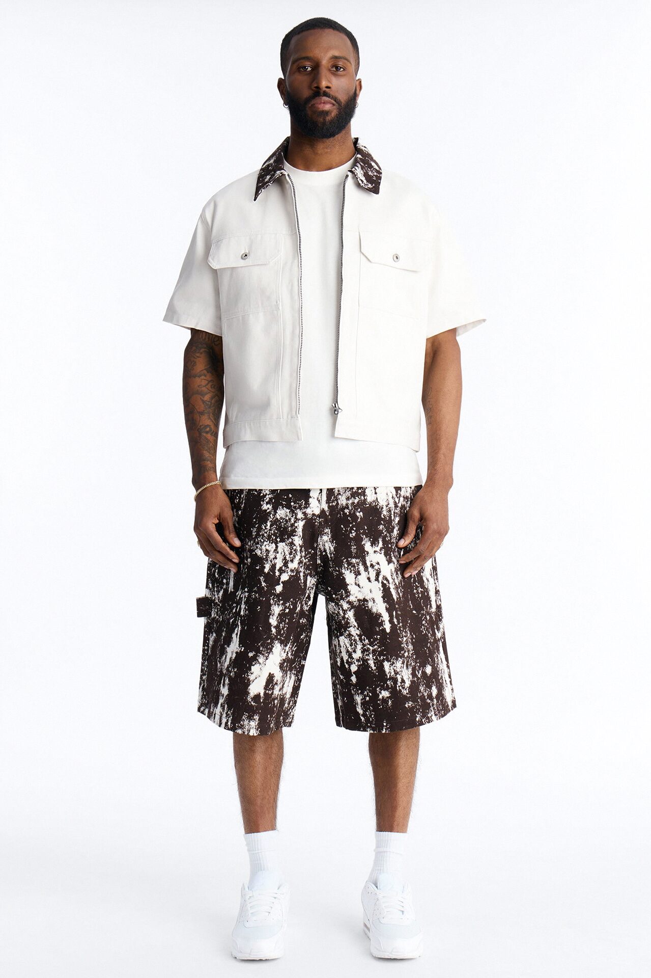 Mixed Clarity Printed Short - Brown Combo