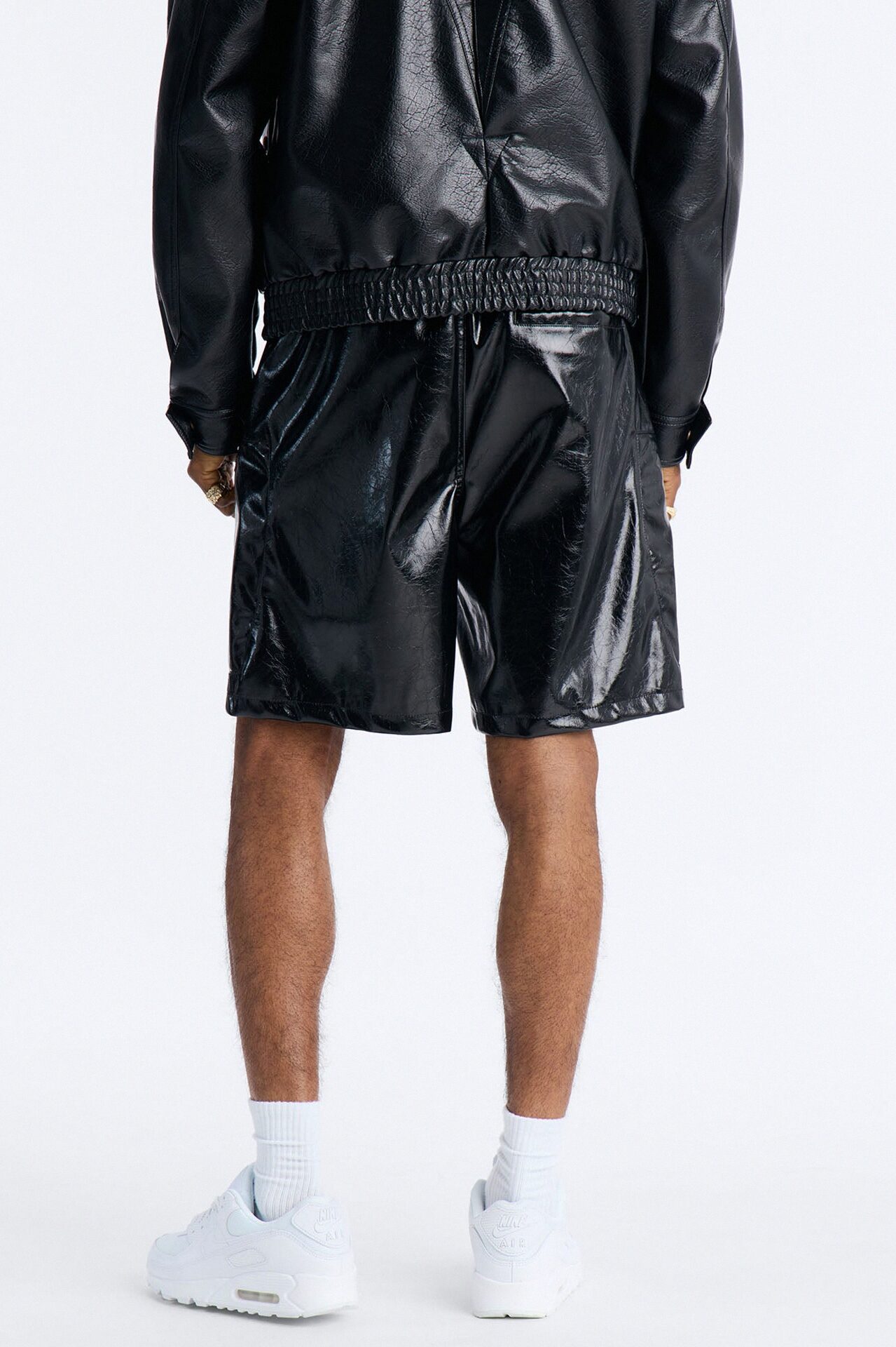 Relaxed Concordia Faux Leather Short - Black