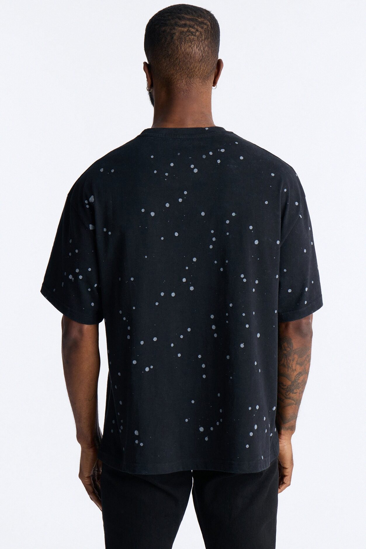 Misfits Rebel Applique Detail Graphic Short Sleeve Tee - Black