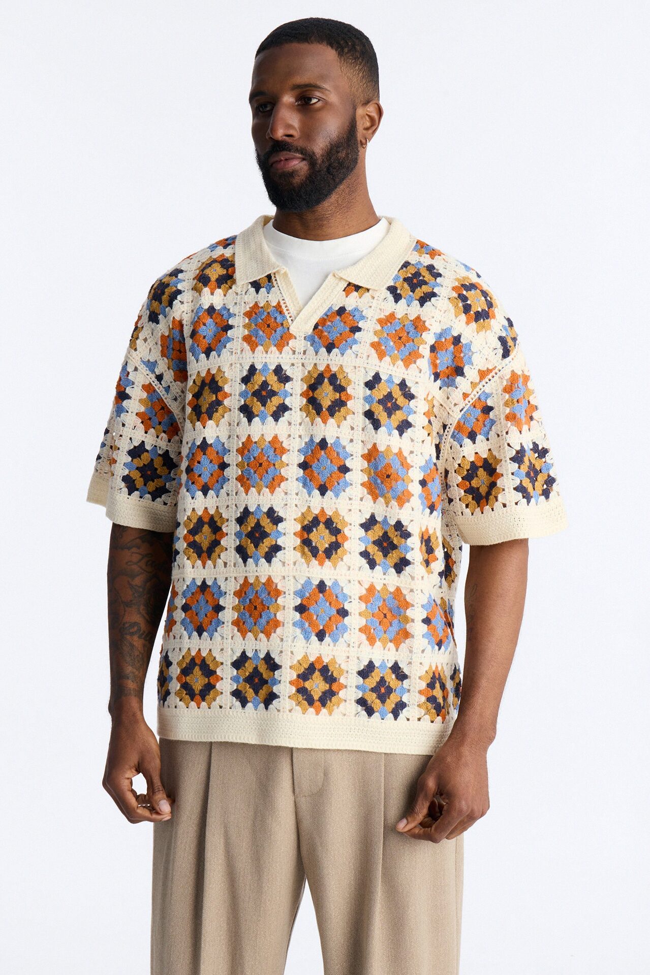 Florian Short Sleeve Johnny Polo - Cream