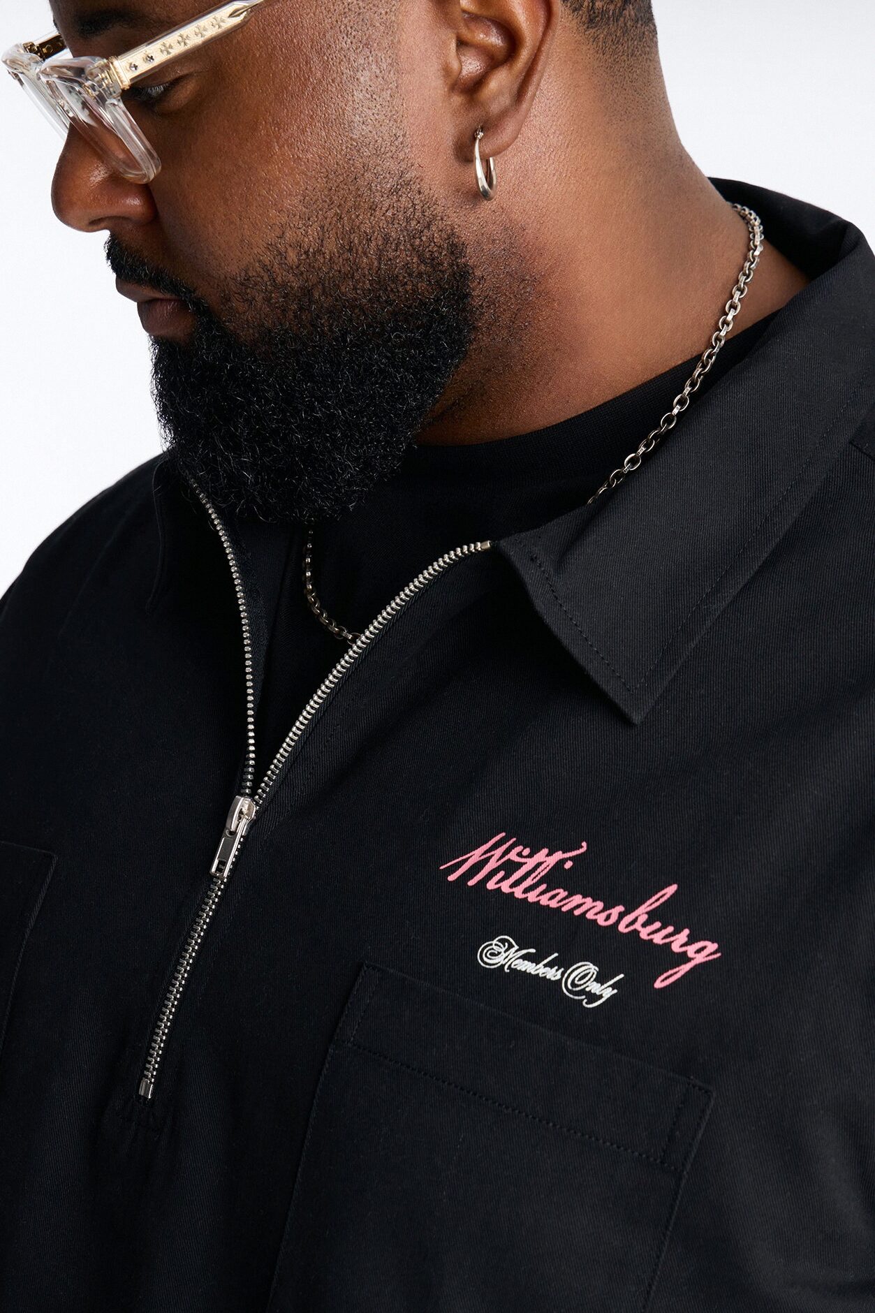 Galleries Half Zip Tee Shirt - Black