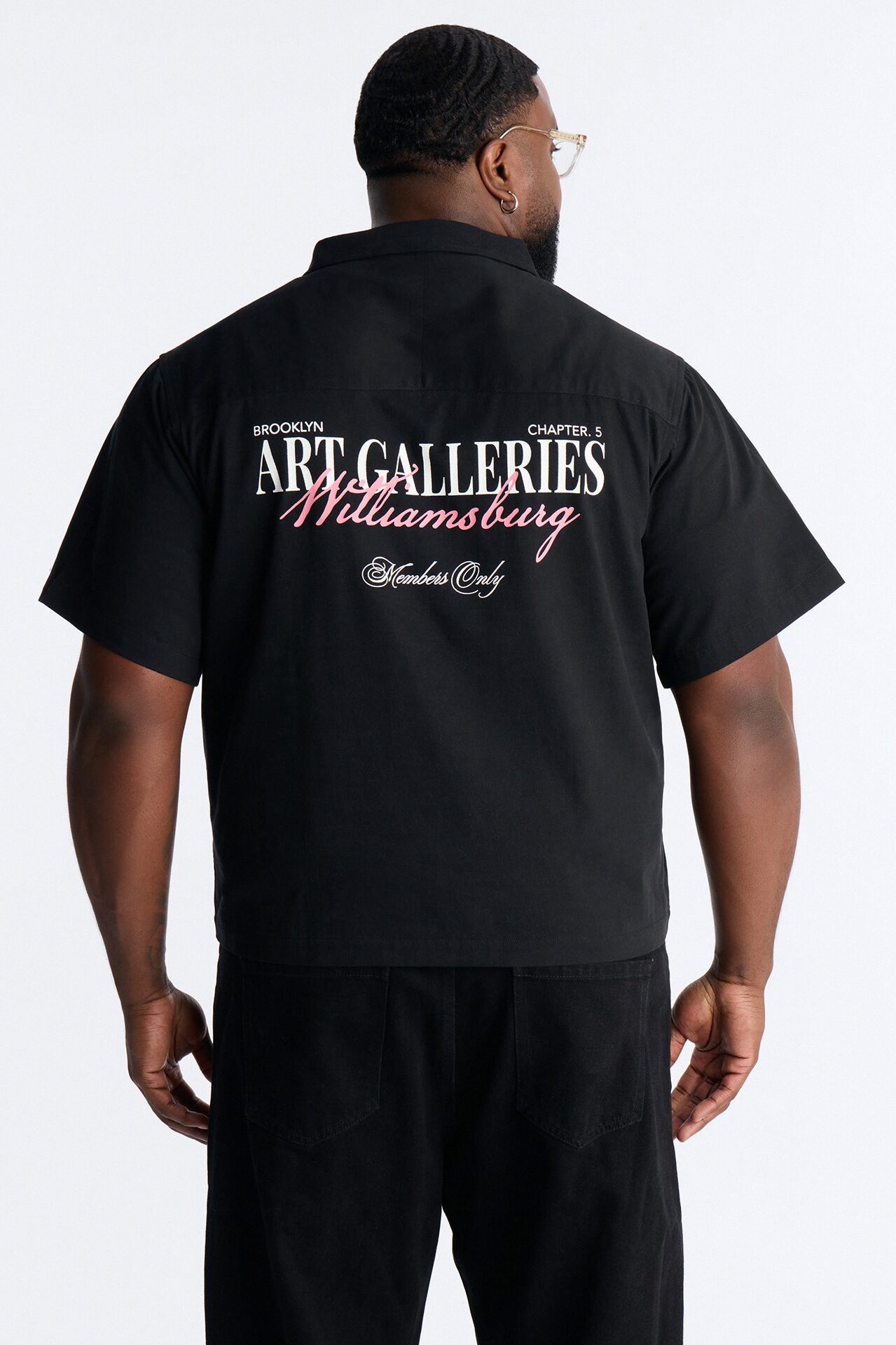 Galleries Half Zip Tee Shirt - Black