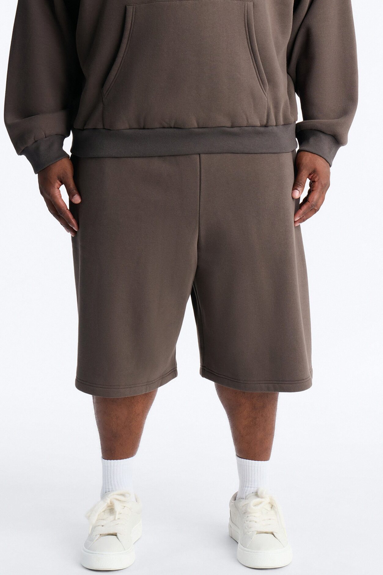 Baggy Bandana Scarf Duo Sweatshort - Brown