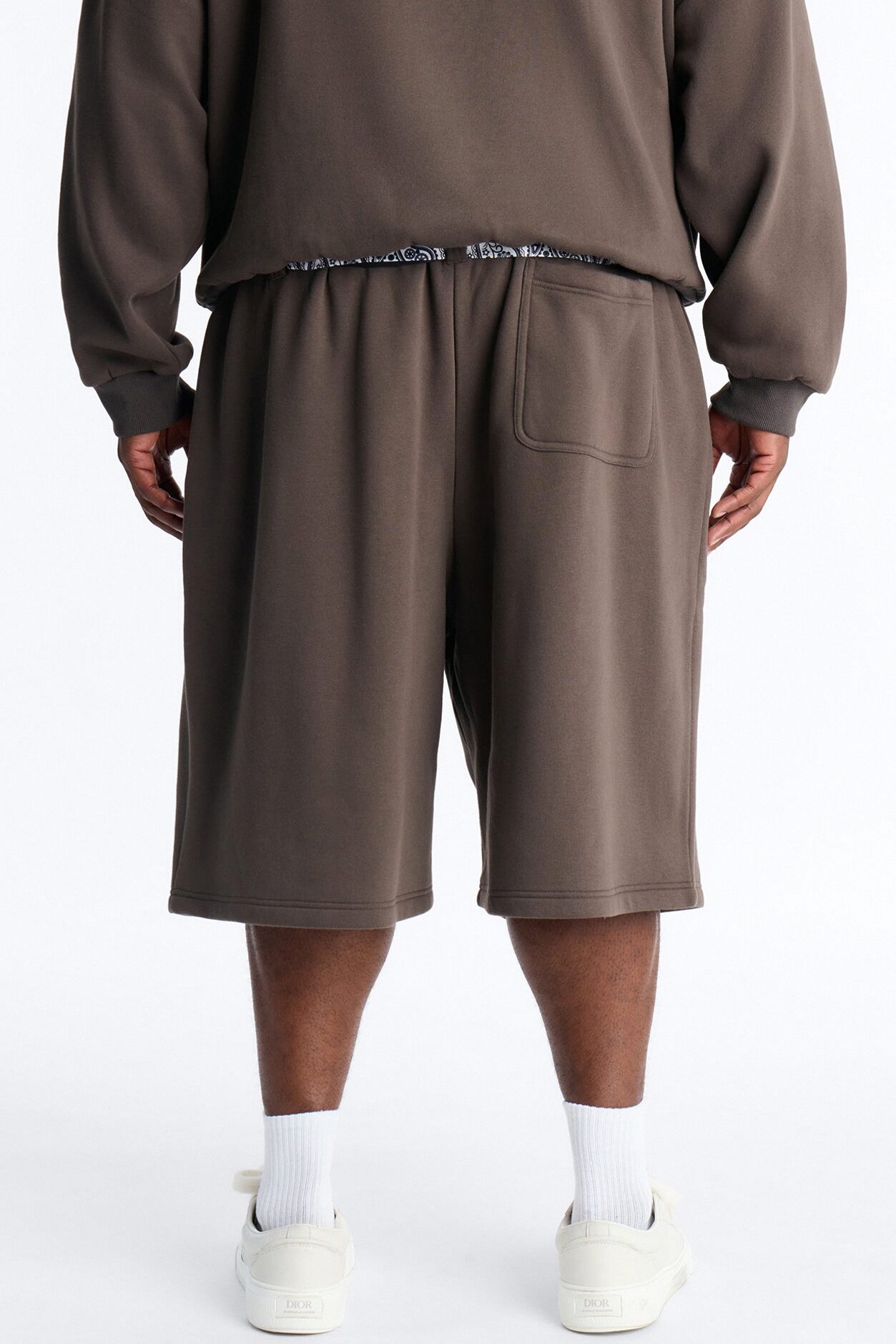 Baggy Bandana Scarf Duo Sweatshort - Brown