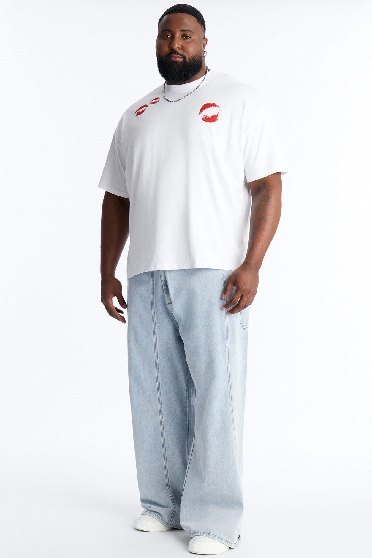 Lucky Night Boxy Short Sleeve Tee - White