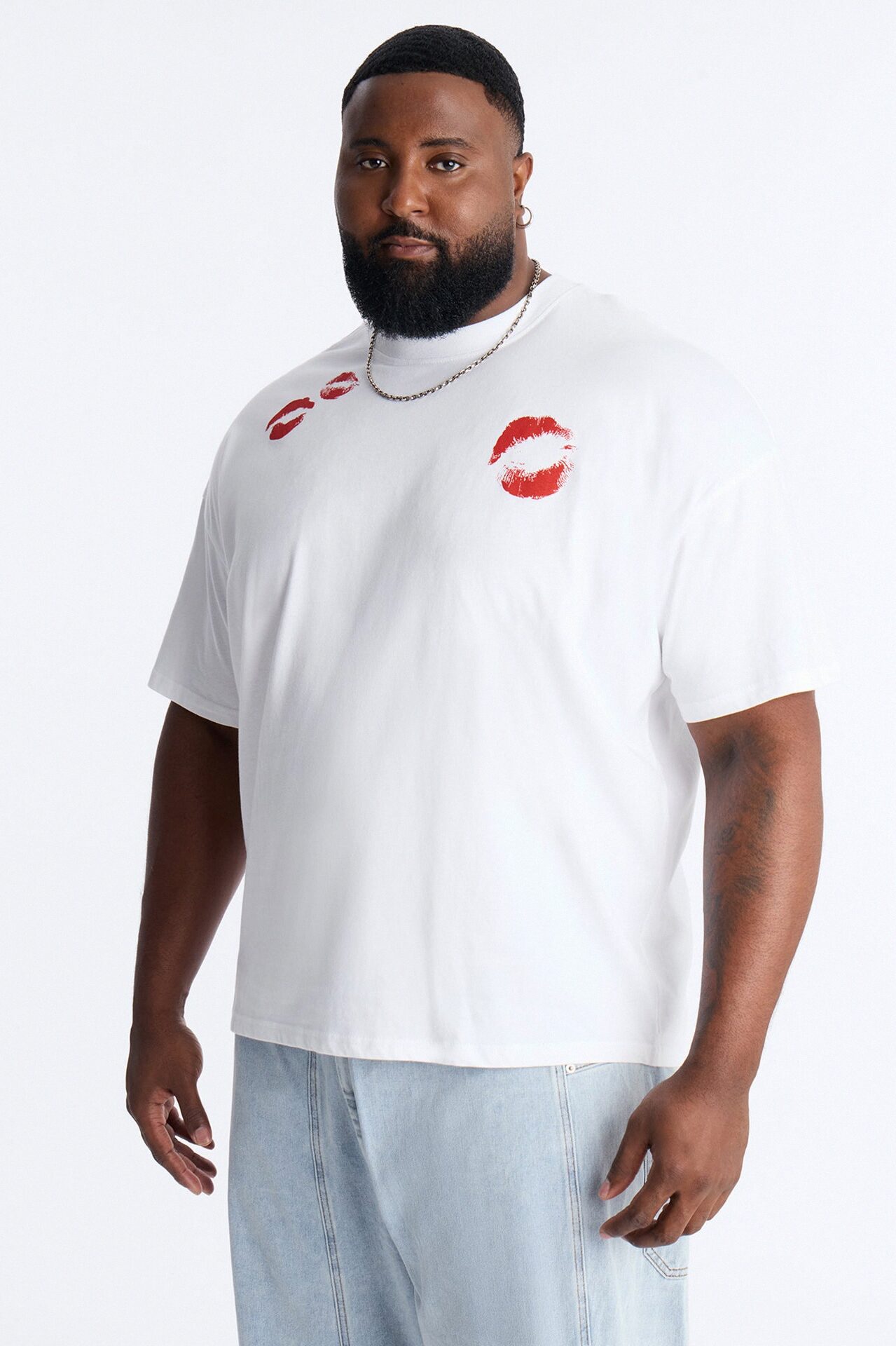 Lucky Night Boxy Short Sleeve Tee - White