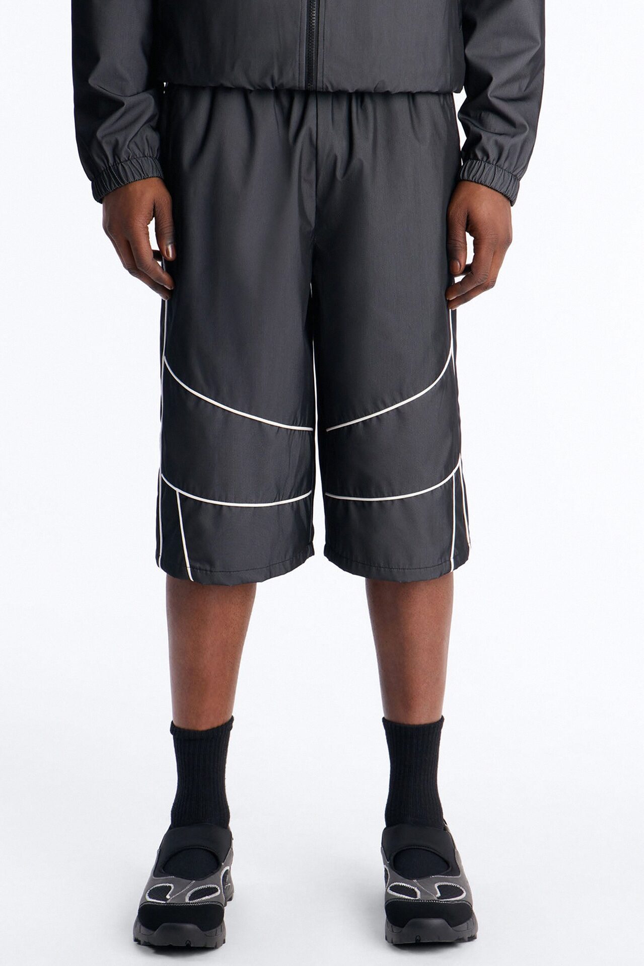 Baggy Chroma Reflective Mesh Overlay Short - PlatinumIce