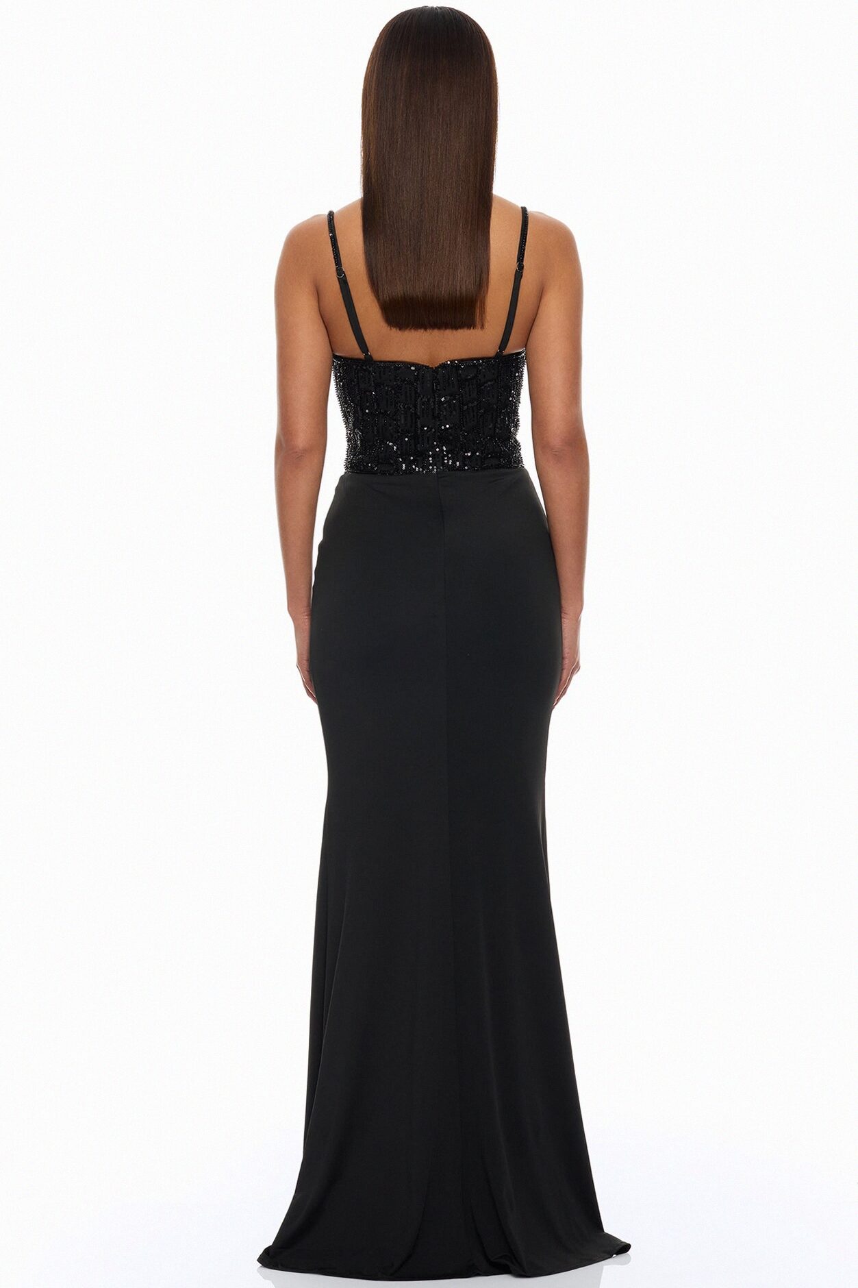 Party All Night Embellished Maxi Dress - Black