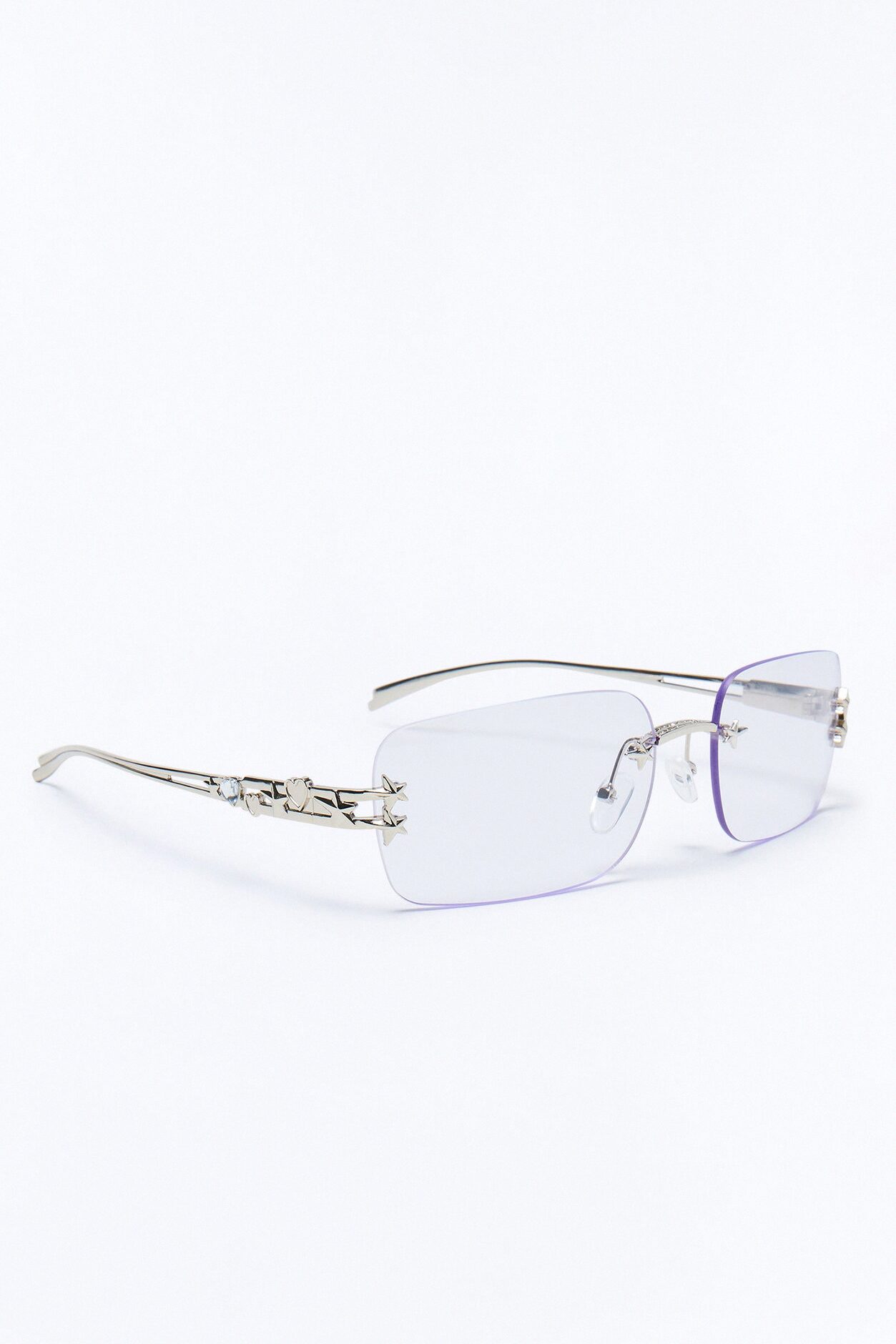 Star Dust Square Sunglasses - Silver
