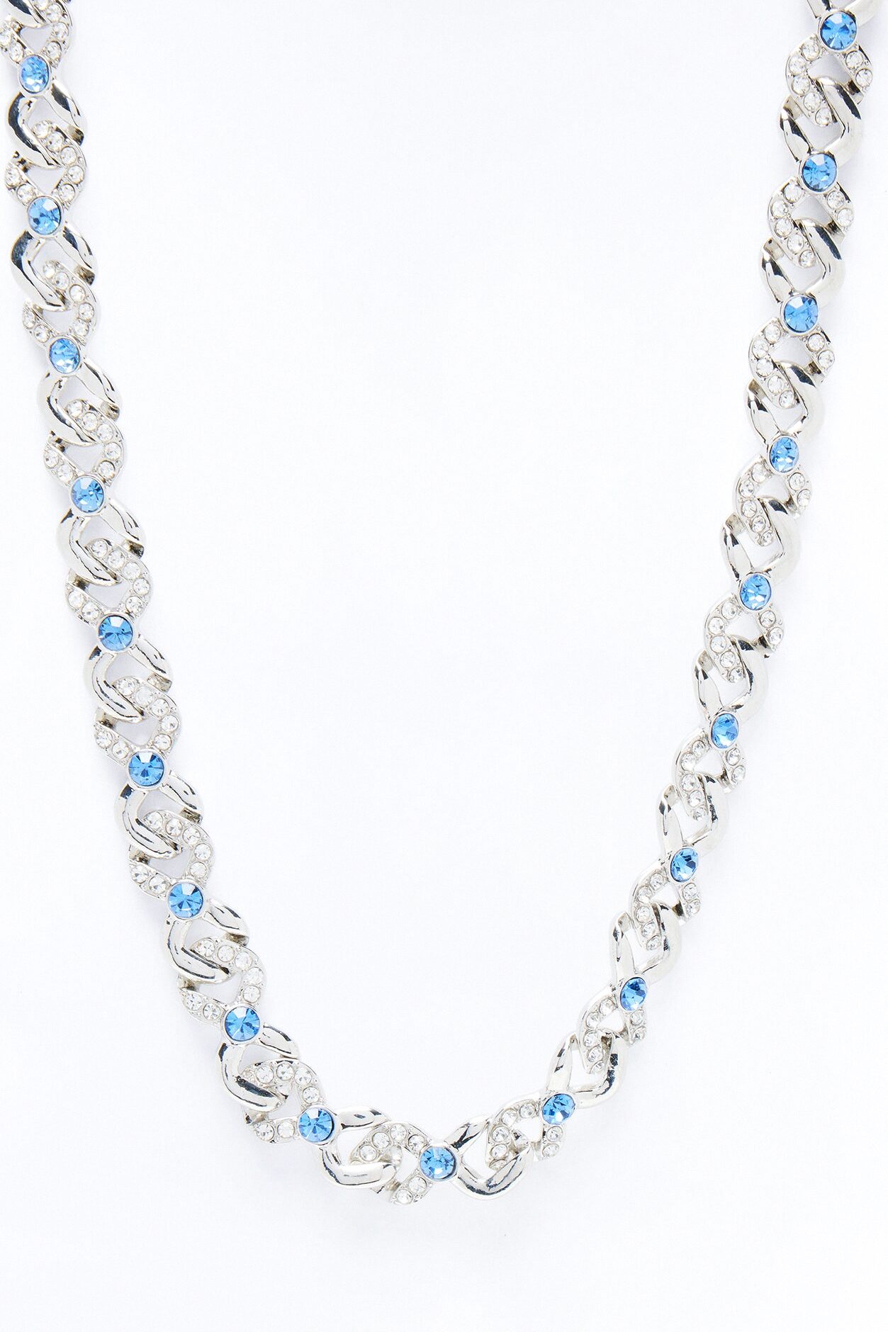 Frosted Tide Chain Necklace - Silver