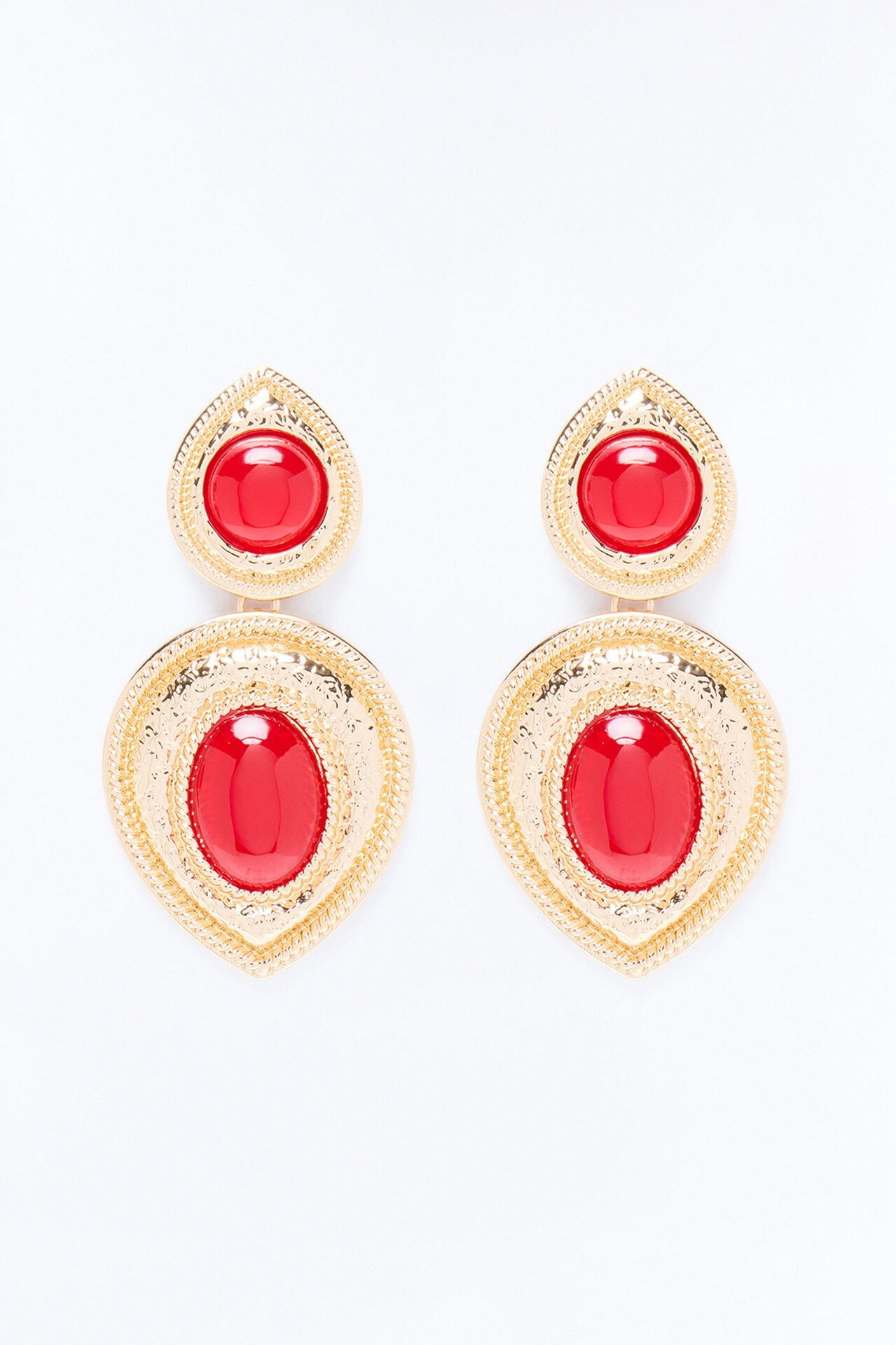 Serenity Drop Earrings - Burgundy/combo
