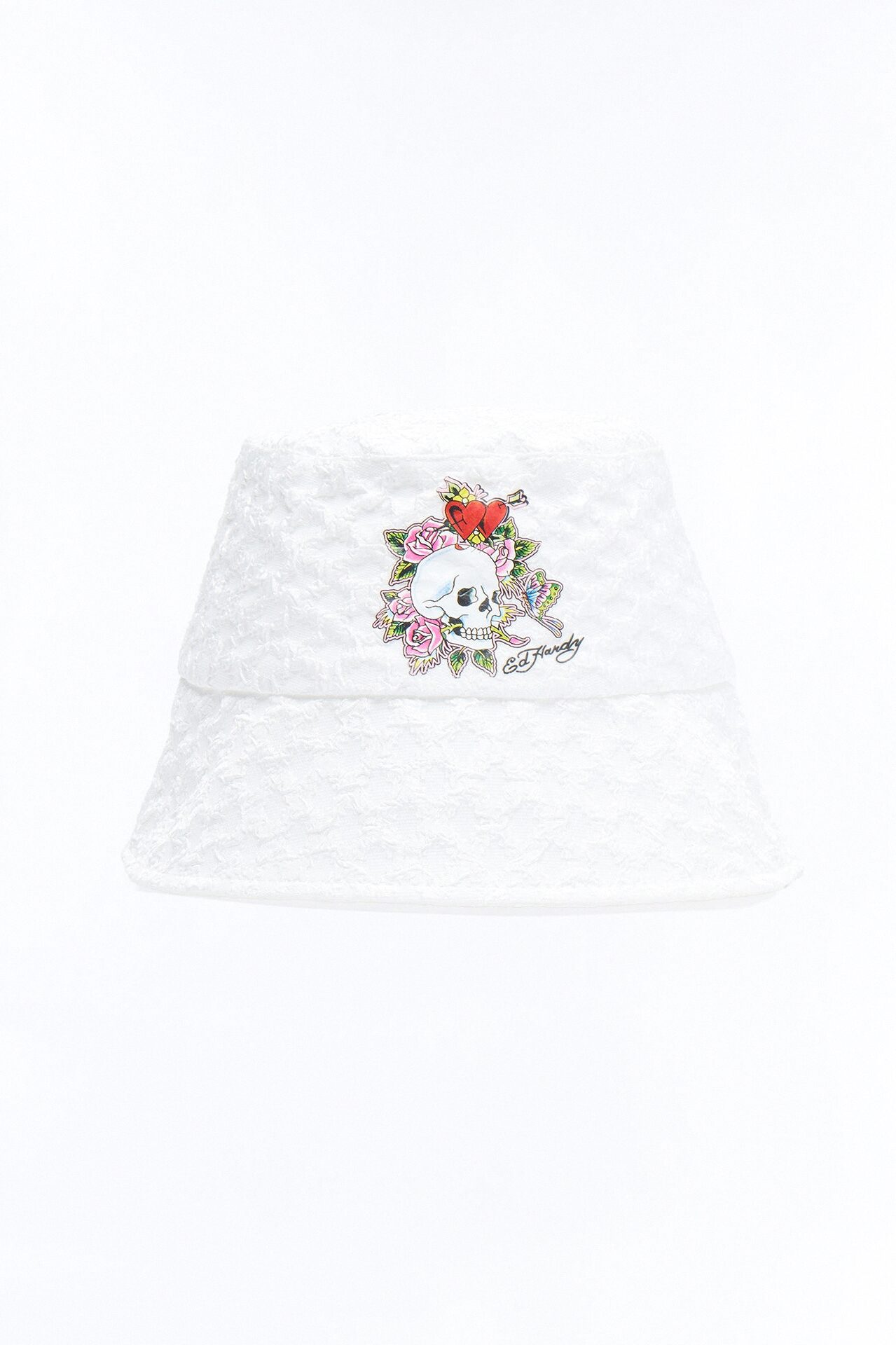 Not Today Ed Hardy Bucket Hat - Ivory/combo