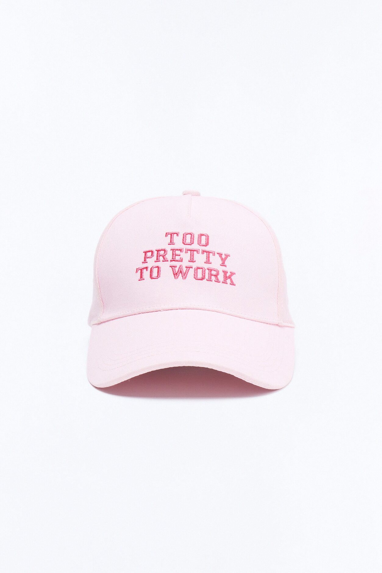Too Pretty To Work Baseball Hat - Pink