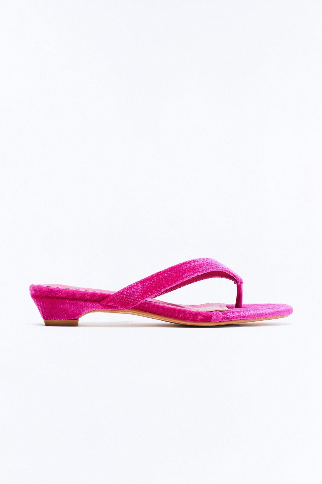 Rex Velvet Flip Flops - Hot Pink